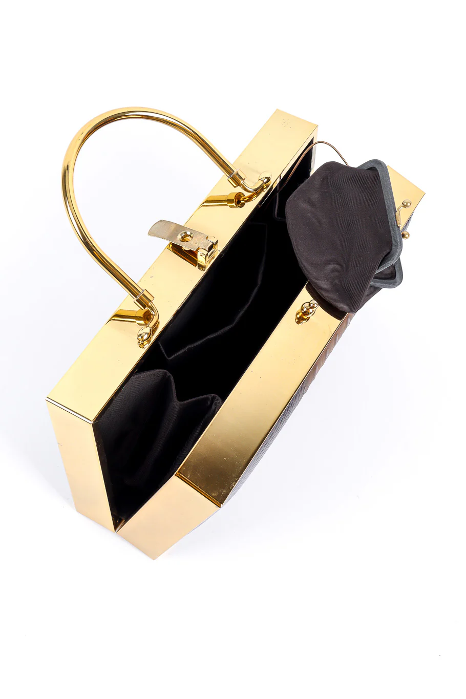 Gold Frame Embossed Box Bag - Image 10