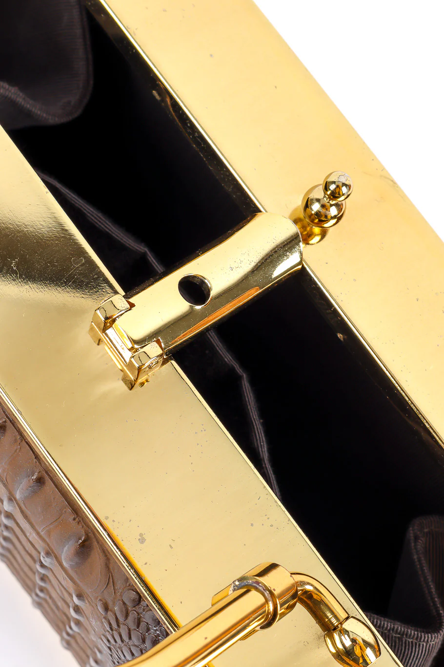 Gold Frame Embossed Box Bag - Image 12