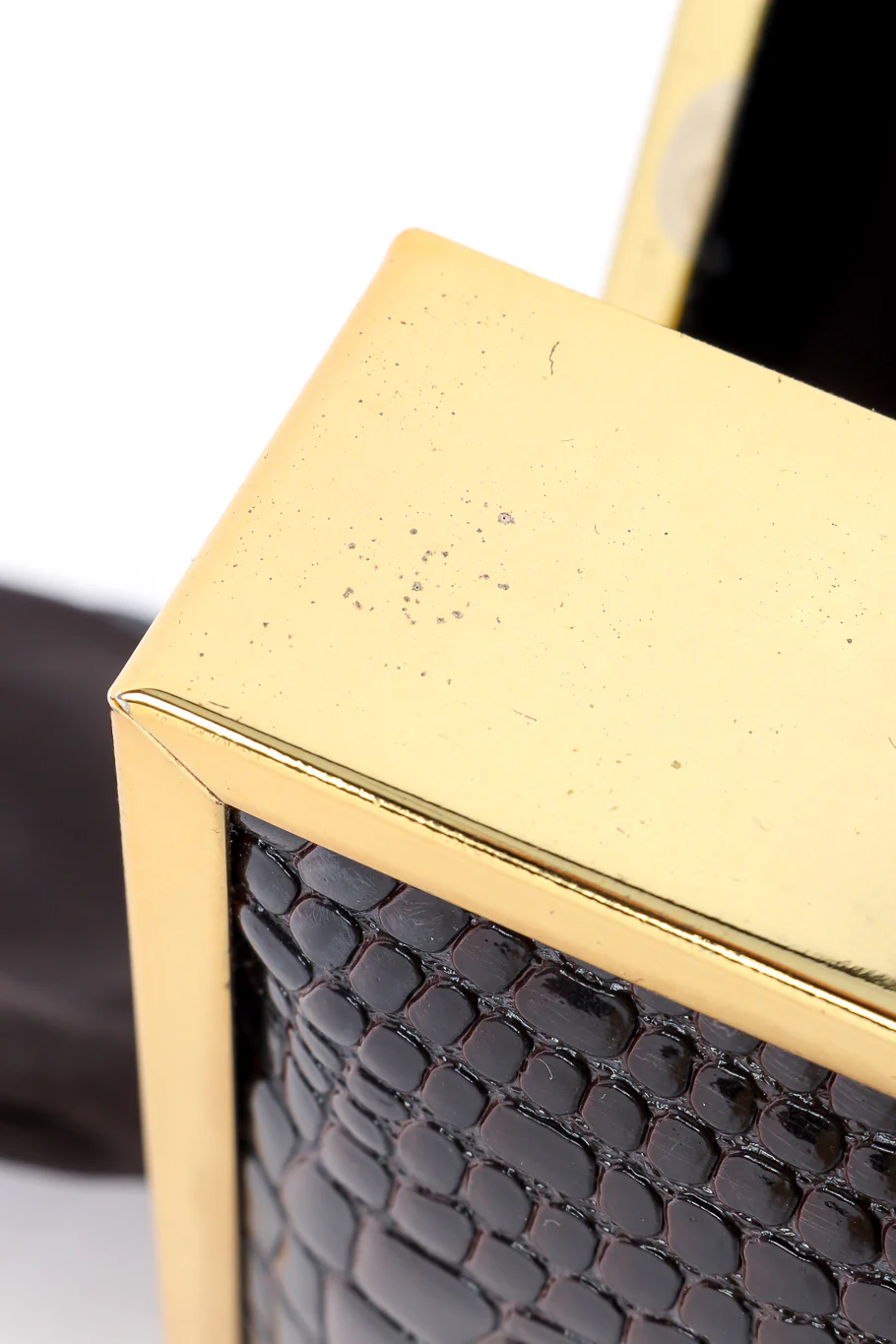 Gold Frame Embossed Box Bag - Image 14