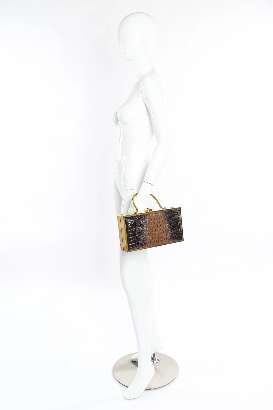 Gold Frame Embossed Box Bag - Image 2