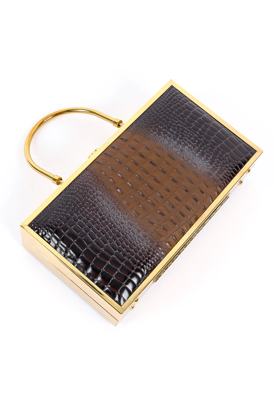 Gold Frame Embossed Box Bag - Image 3