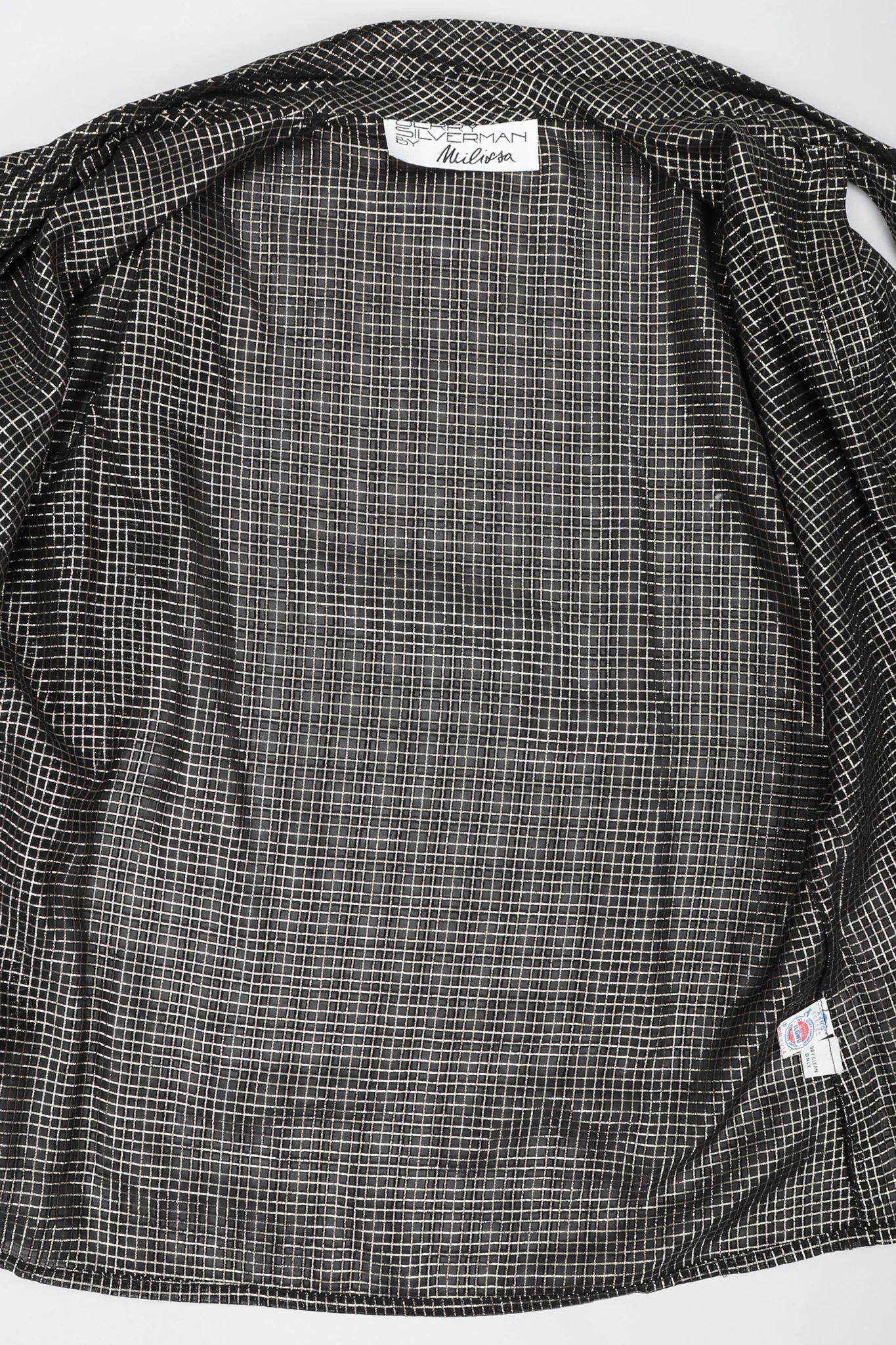 Gold Graph Check Bow Blouse - Image 15