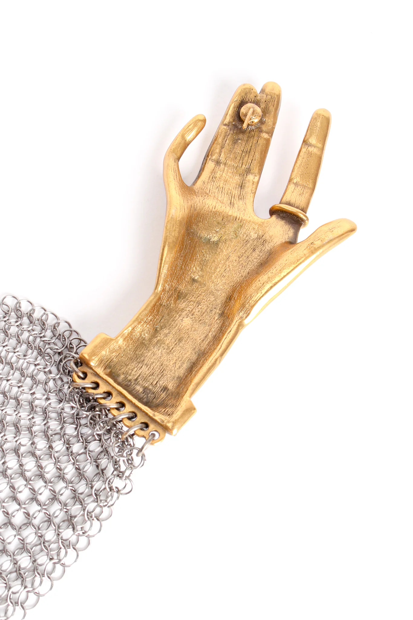 Gold Hand Buckle Mesh Wrap Belt - Image 9