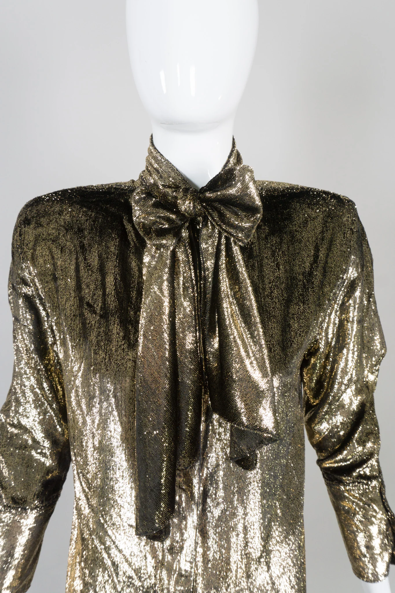Gold Lamé Velvet Blouse - Image 12