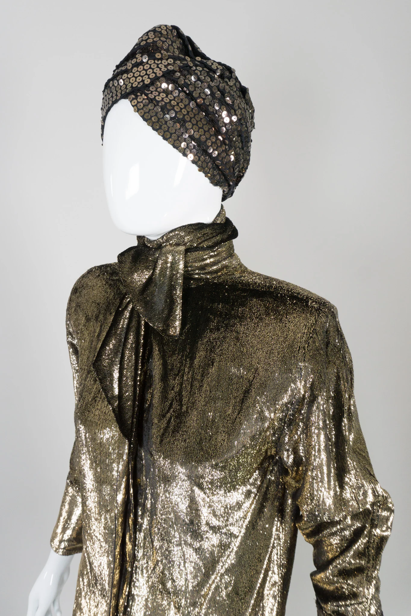 Gold Lamé Velvet Blouse - Image 2