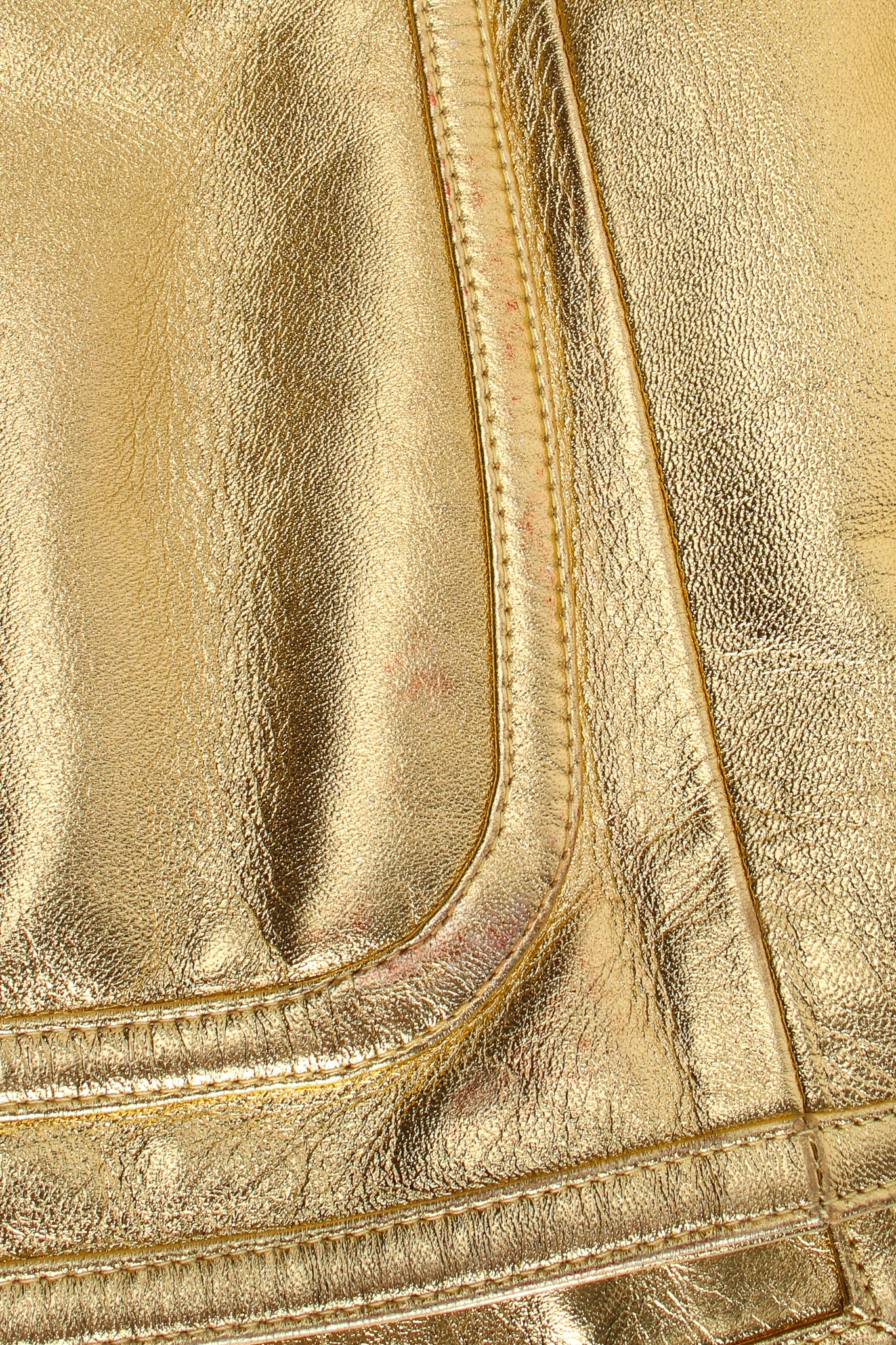 Gold Leather Lamé Jacket - Image 17