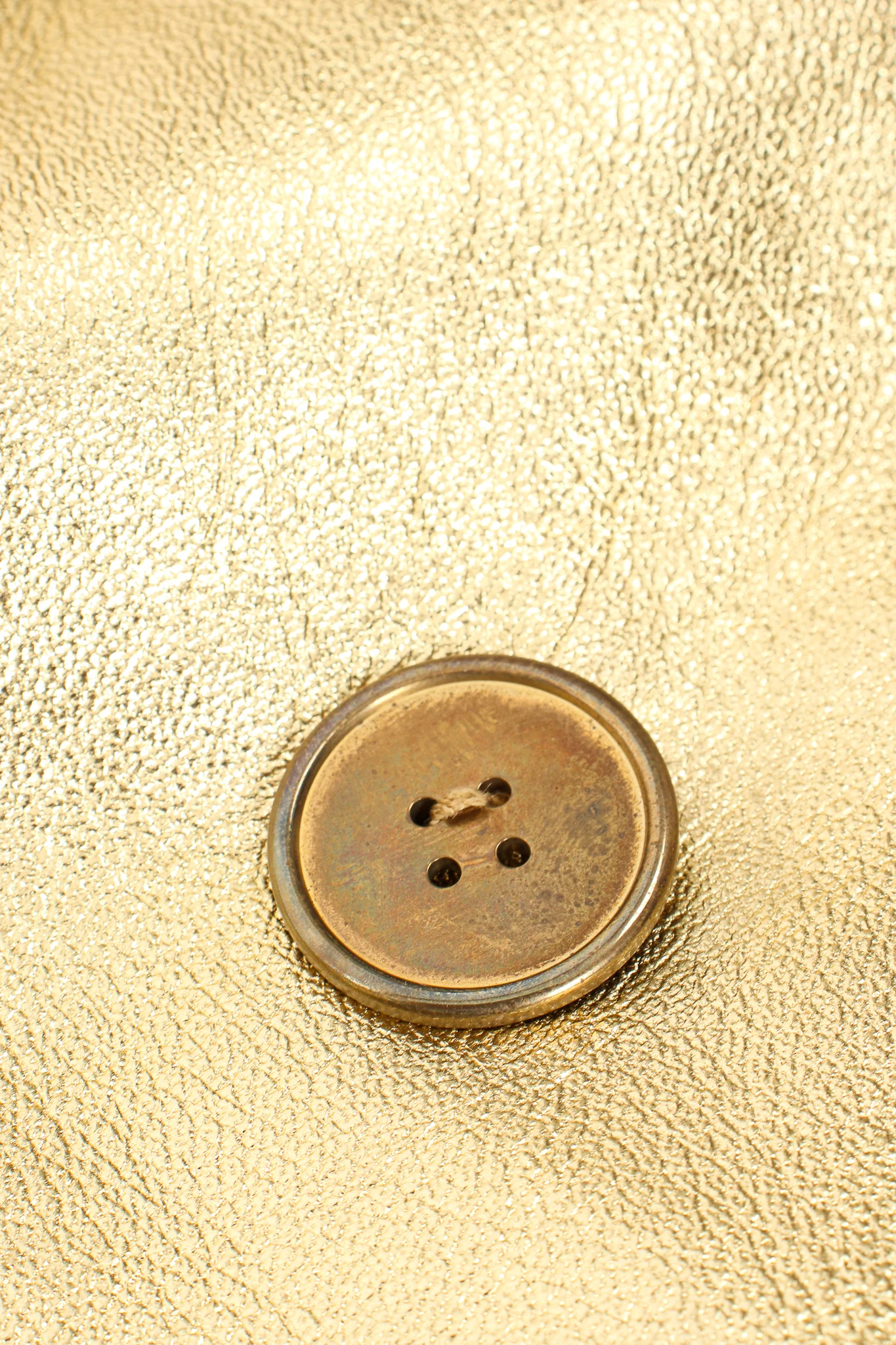 Gold Leather Lamé Jacket - Image 20