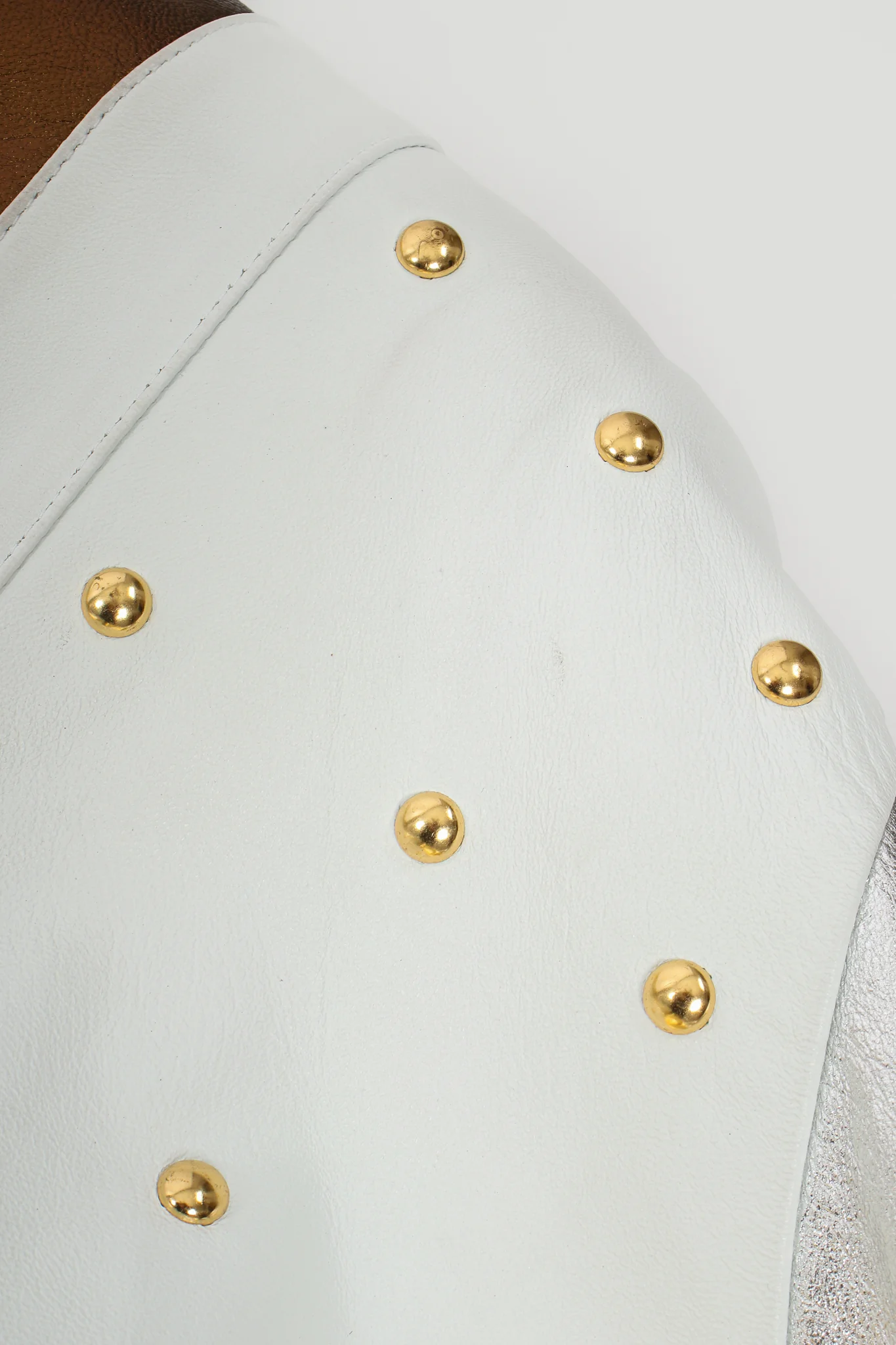 Mixed Metallic Leather Jacket - Image 18