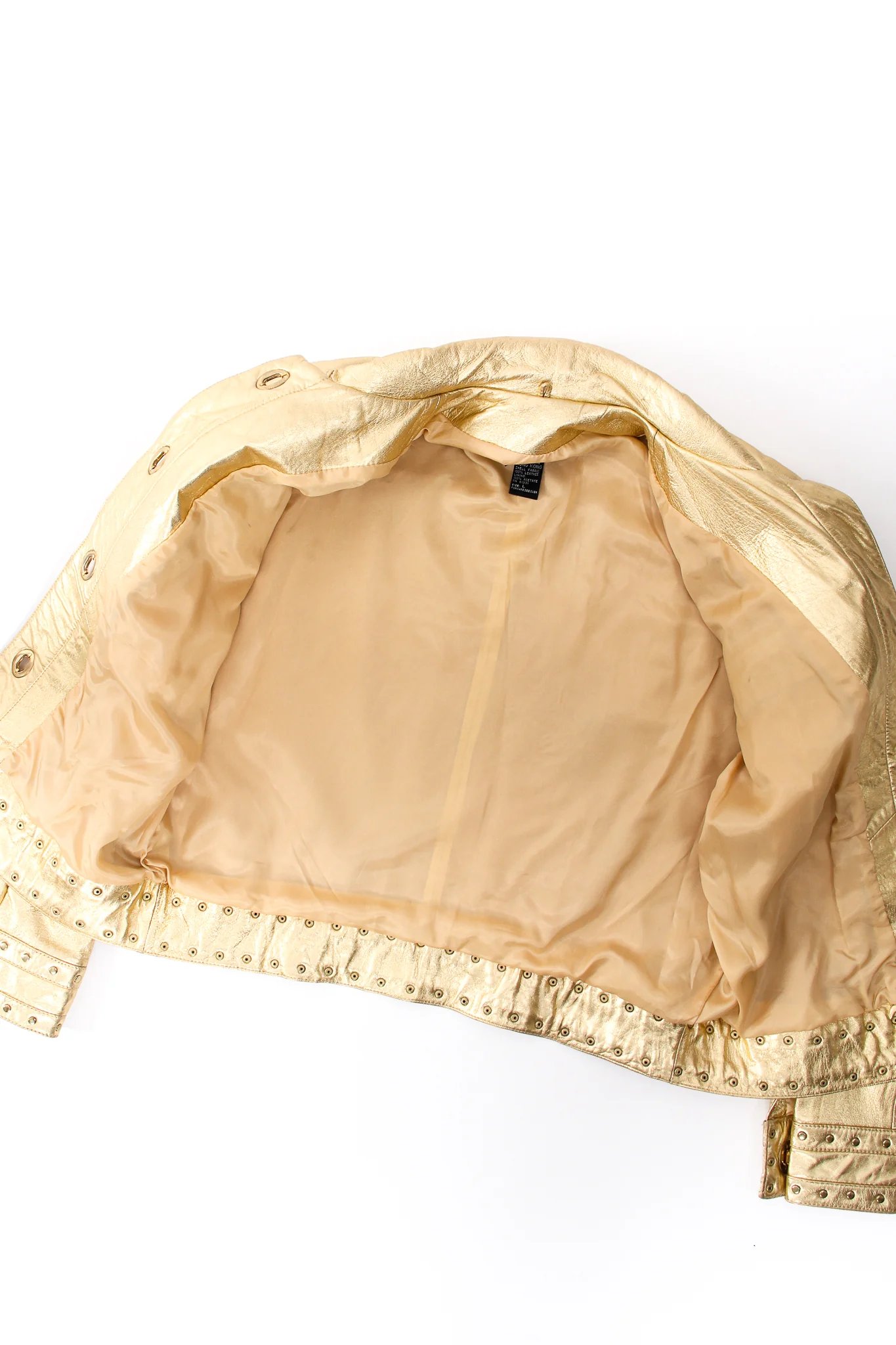 Gold Leather Turnlock Jacket - Image 14