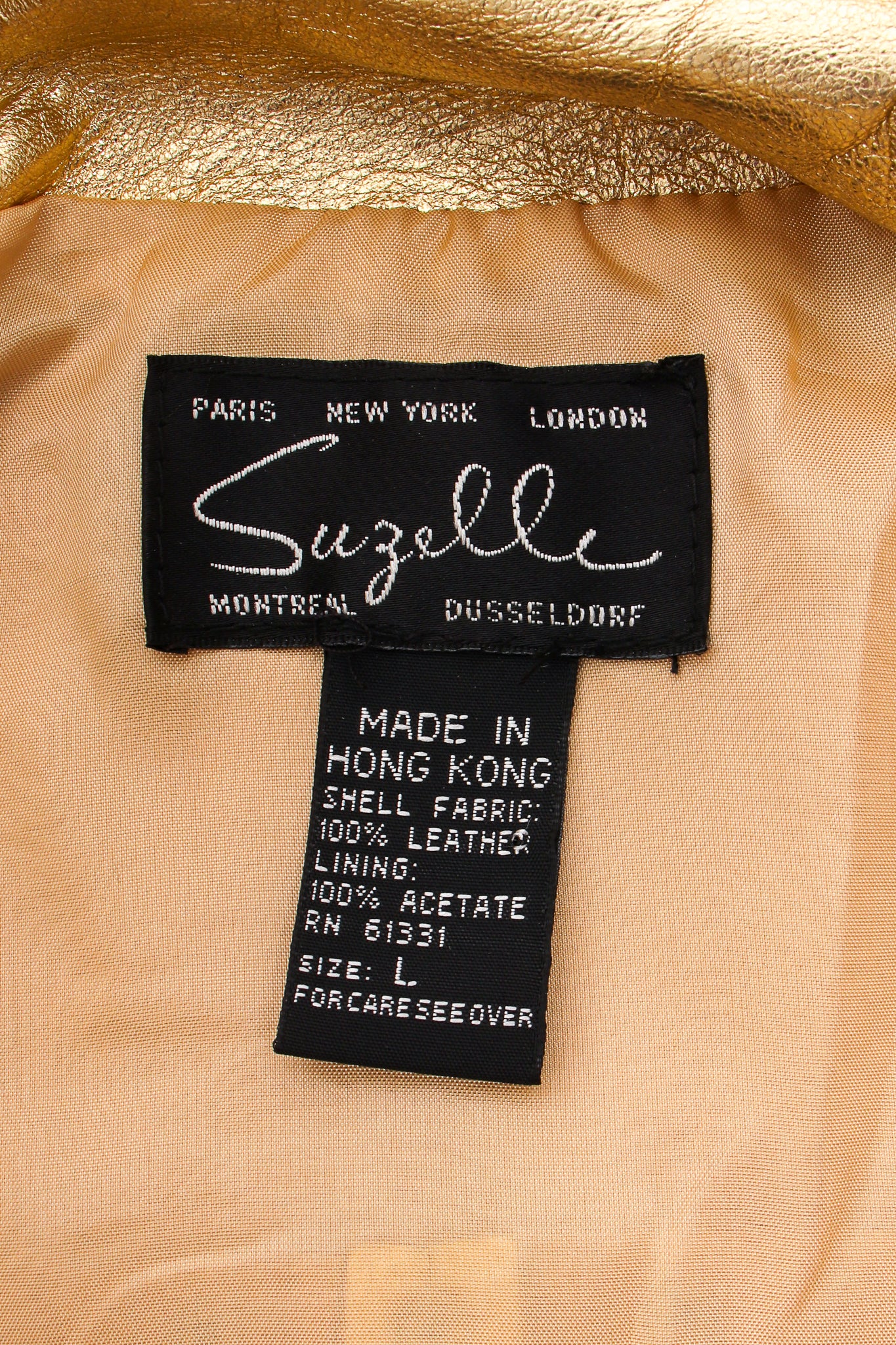 Gold Leather Turnlock Jacket - Image 15