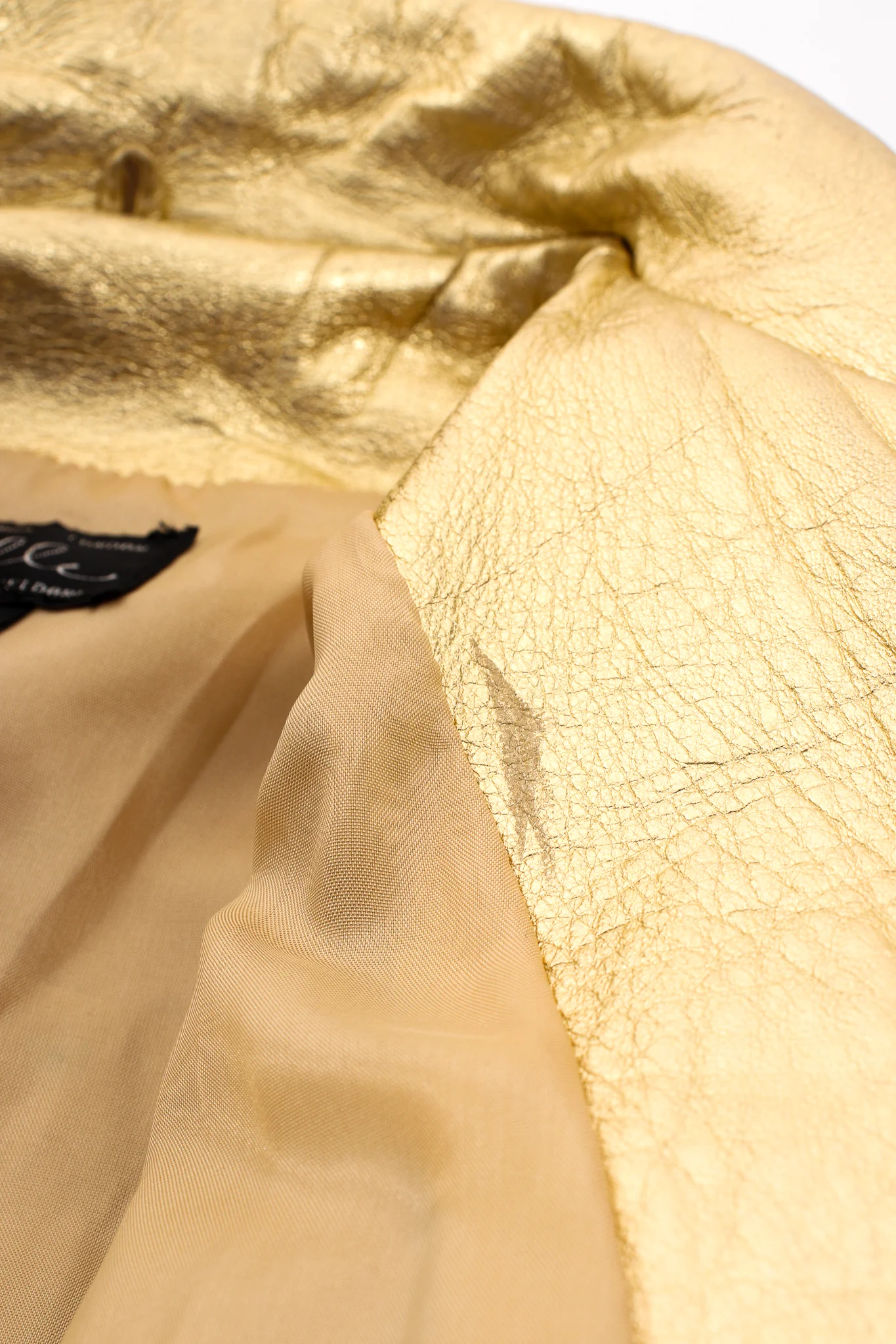 Gold Leather Turnlock Jacket - Image 16
