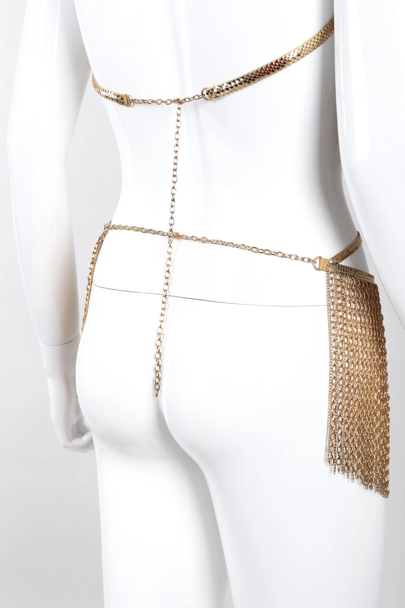 Gold Mesh Shimmy Top & Skirt Set - Image 8