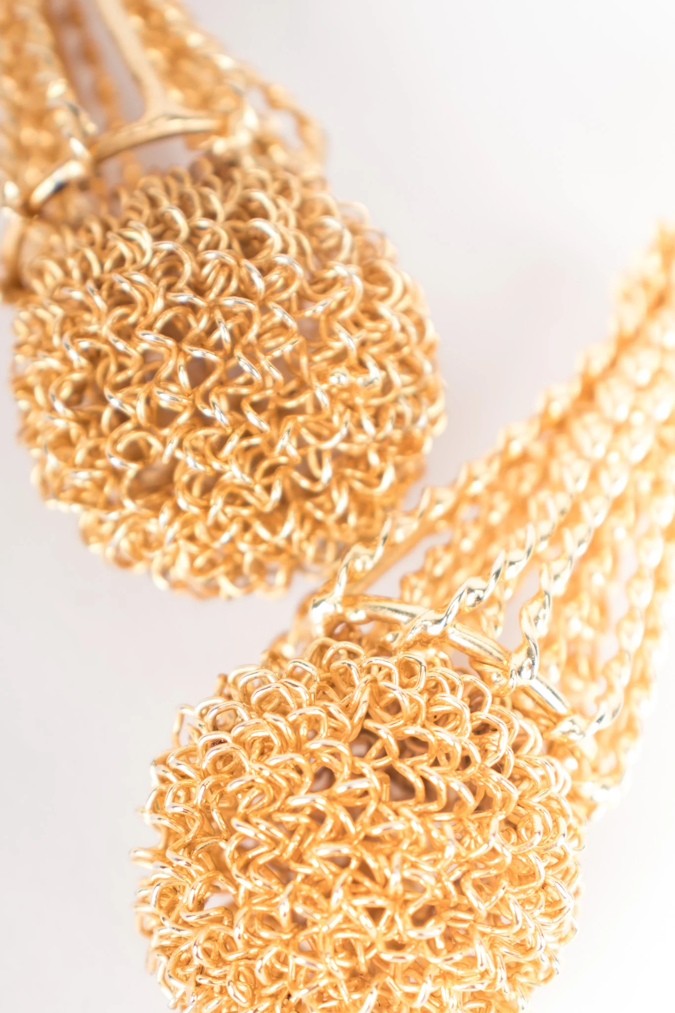 Gold Mesh Topiary Earrings - Image 4