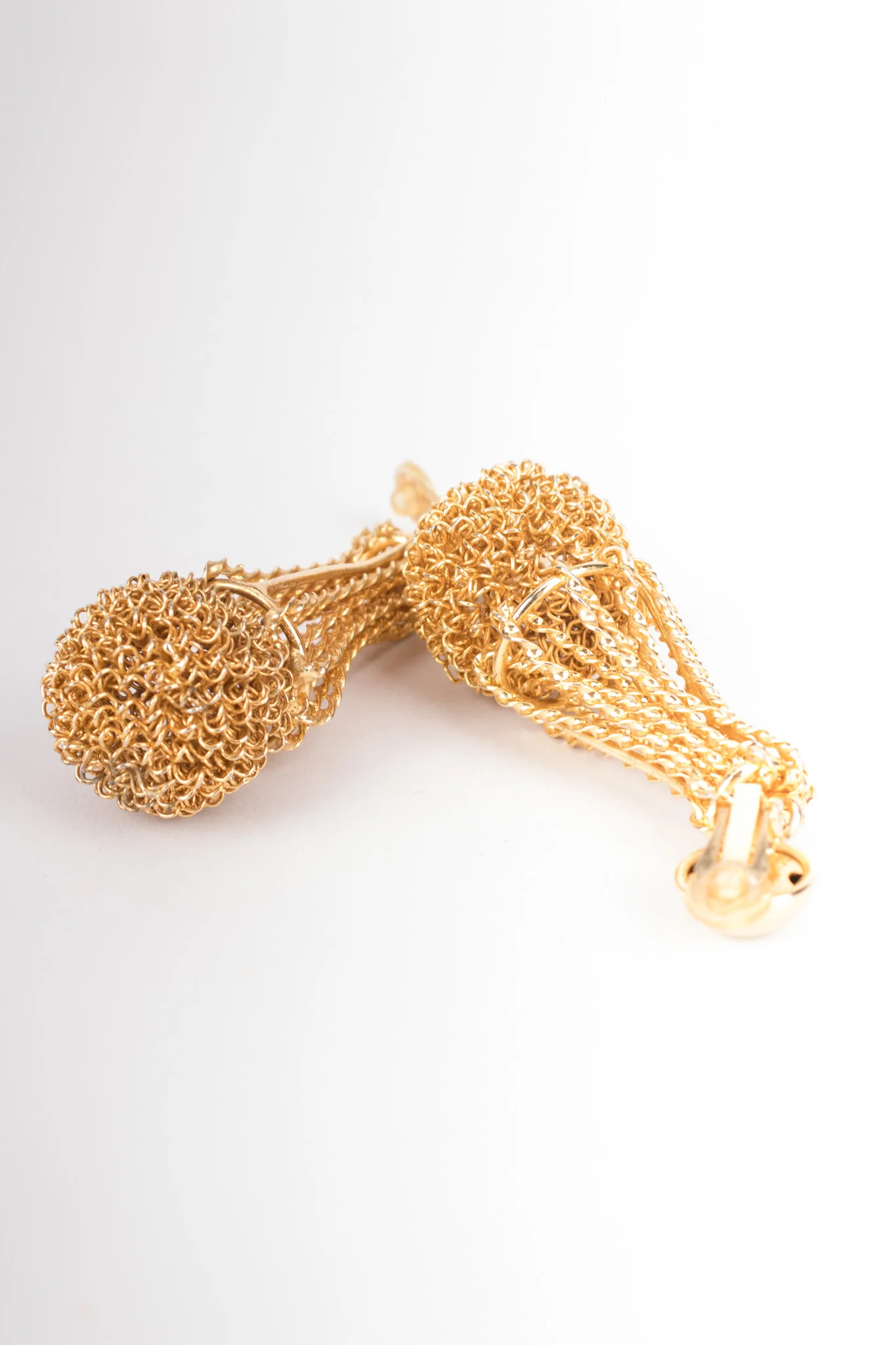Gold Mesh Topiary Earrings - Image 7