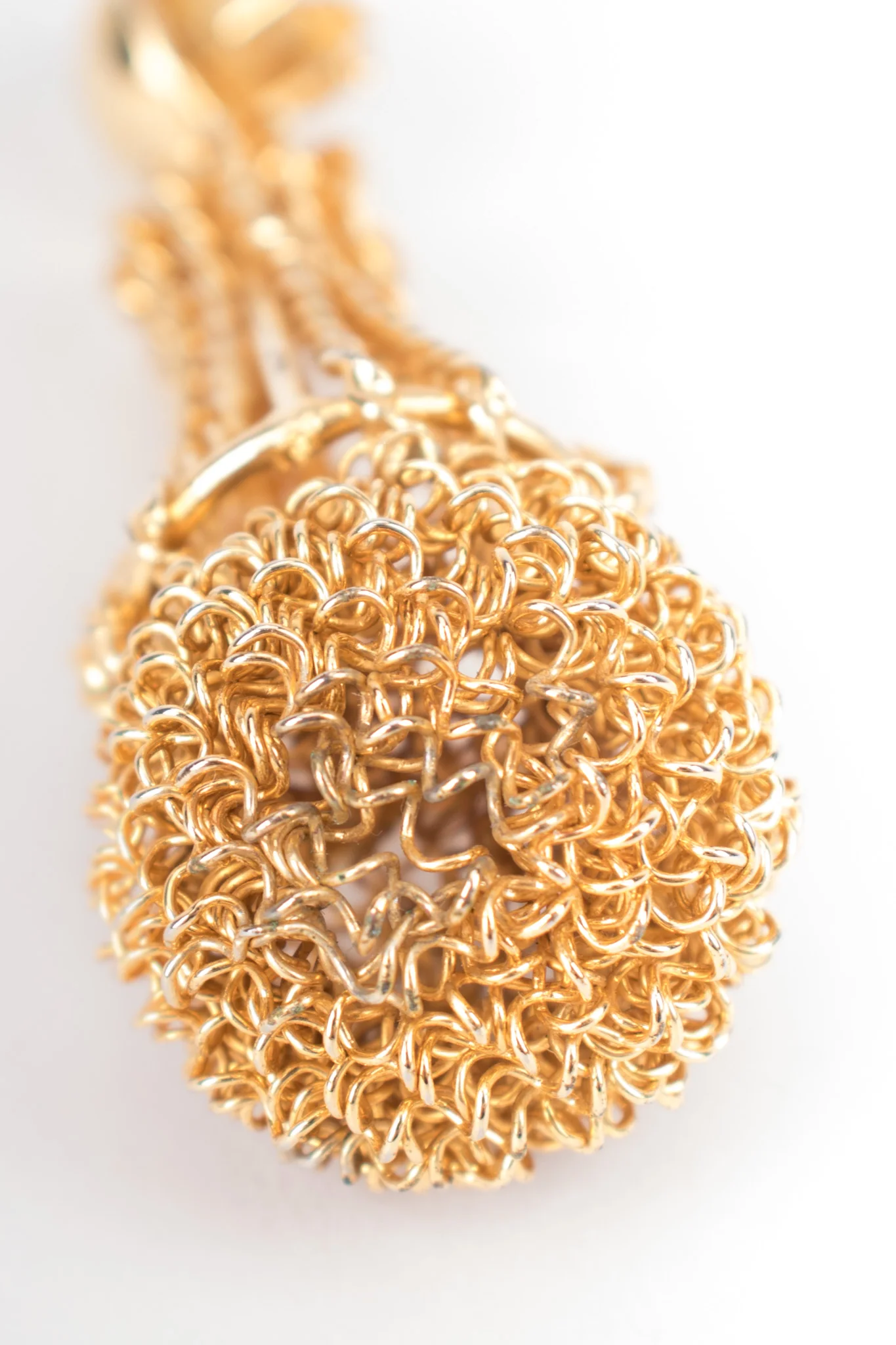 Gold Mesh Topiary Earrings - Image 9
