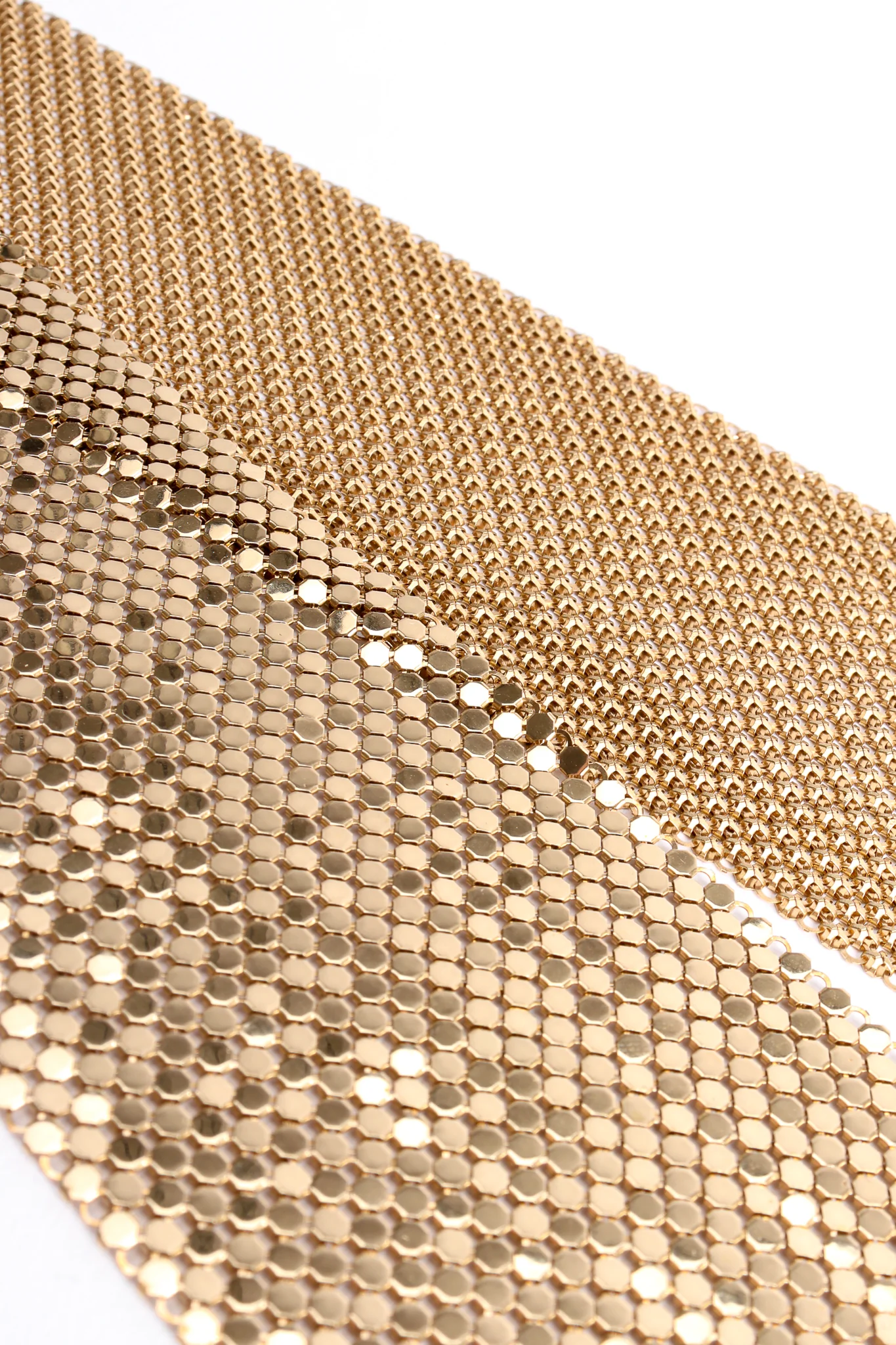 Gold Metal Mesh Scarf Sash Tie - Image 6