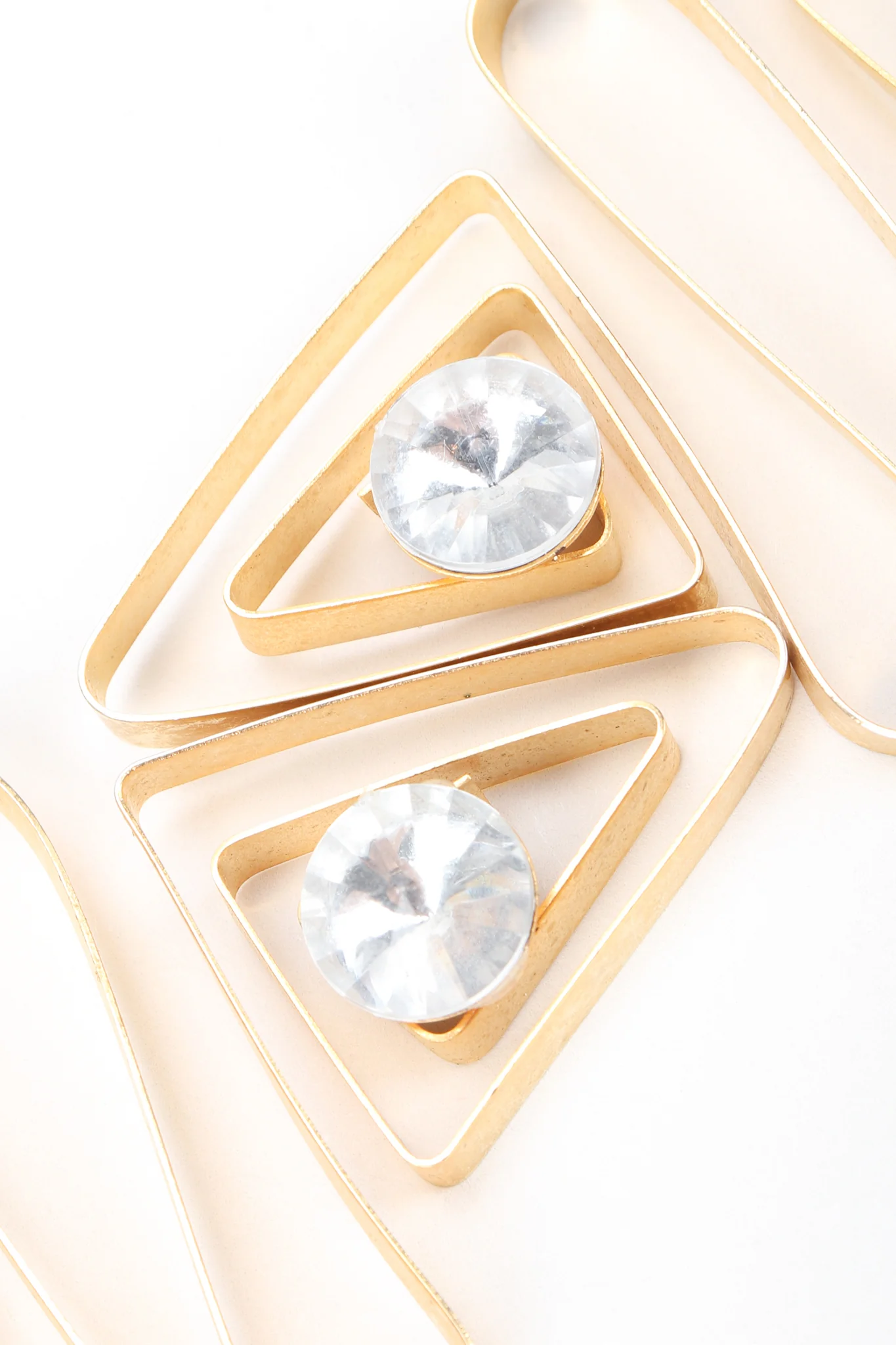 Gold Metal Ribbon Earrings - Image 8