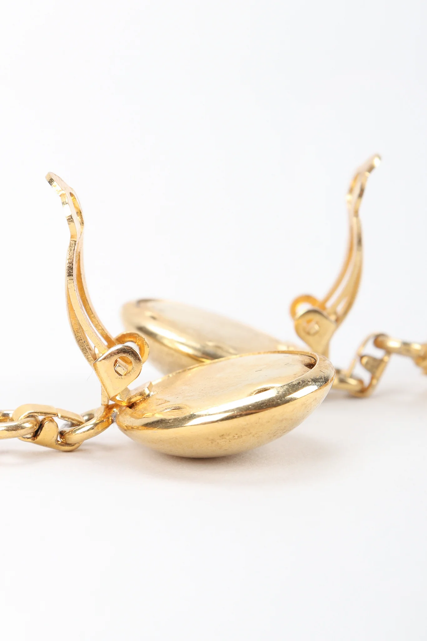 Gold Metal Ribbon Earrings - Image 9
