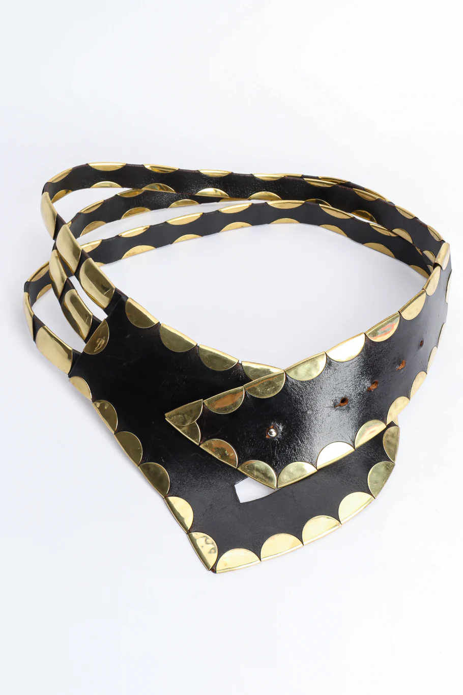 Gold Plated Leather Waist Belt
