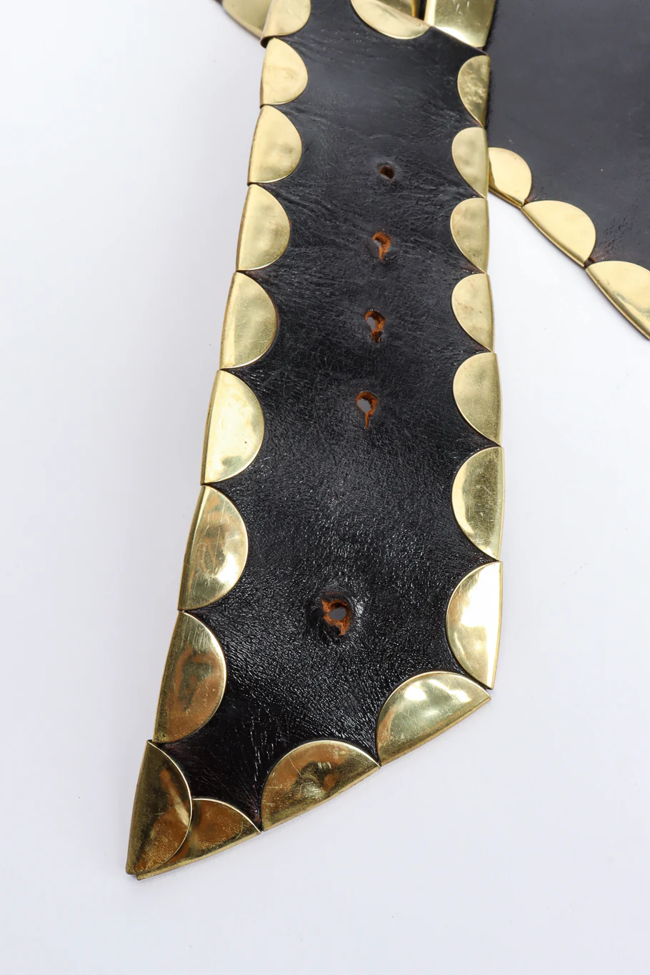 Gold Plated Leather Waist Belt - Image 6