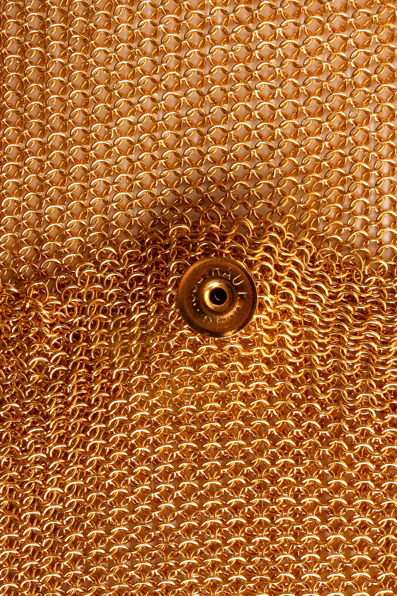 Gold Plated Asymmetrical Mesh Chain Fringe Bag - Image 7