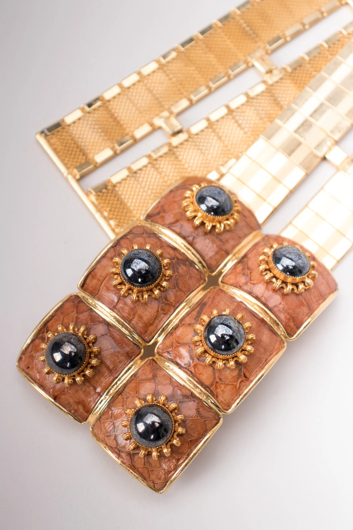 Gold Snakeskin Hematite Belt - Image 3