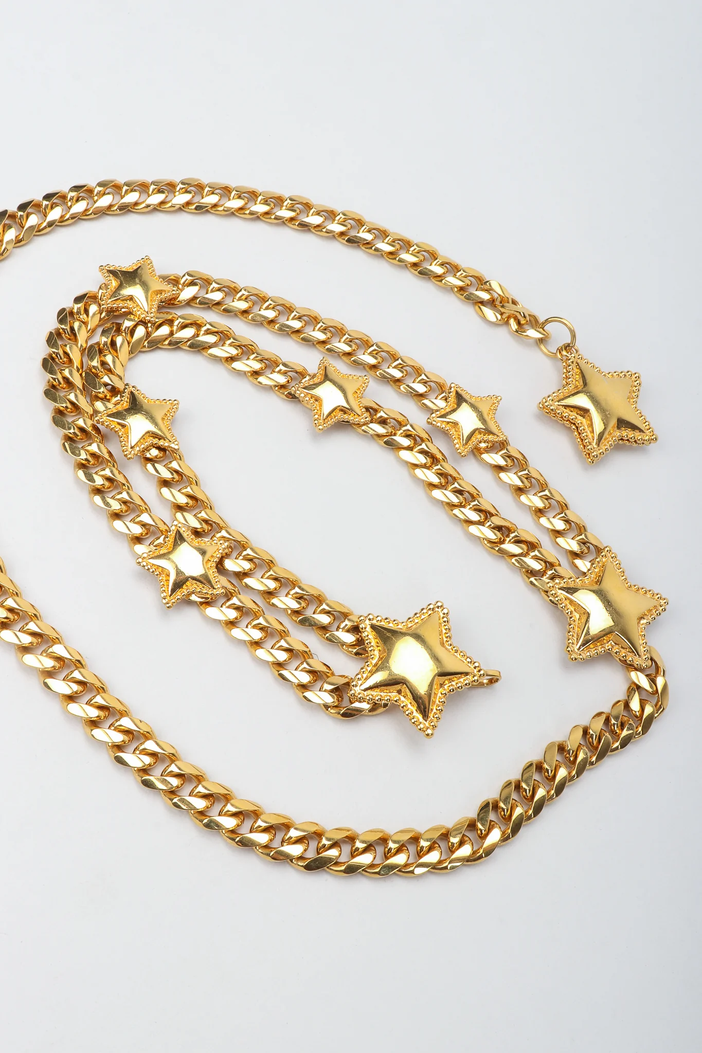Gold Star Draped Chain Belt