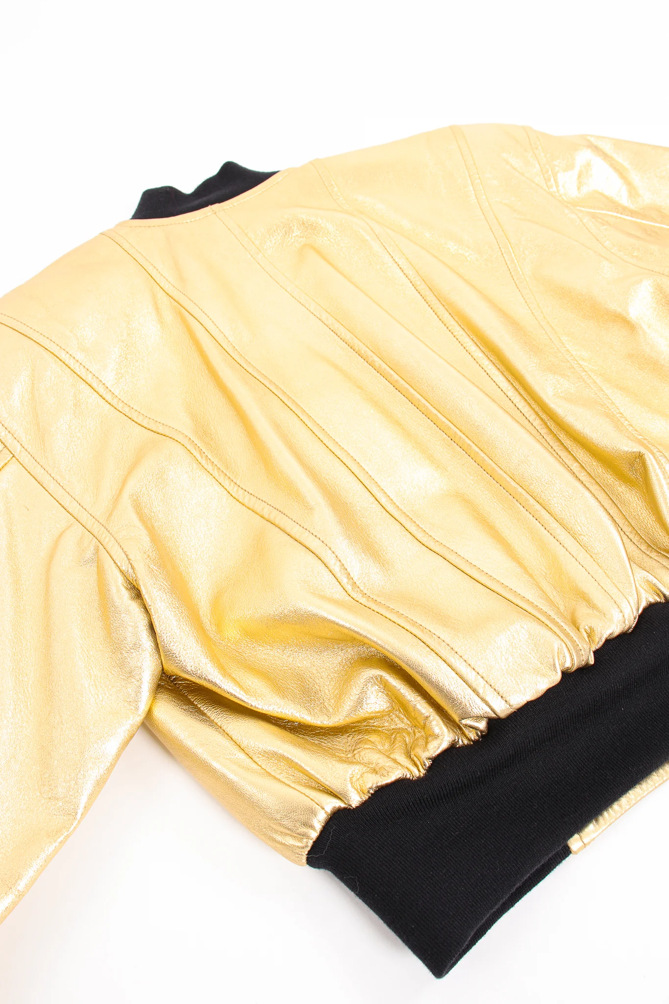 Gold Star Leather Bomber Jacket - Image 13