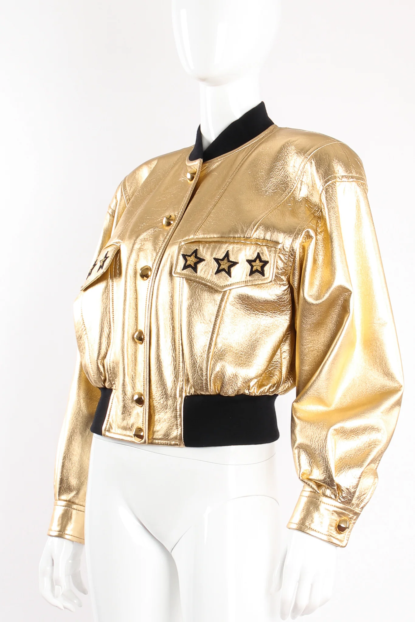 Gold Star Leather Bomber Jacket II - Image 2
