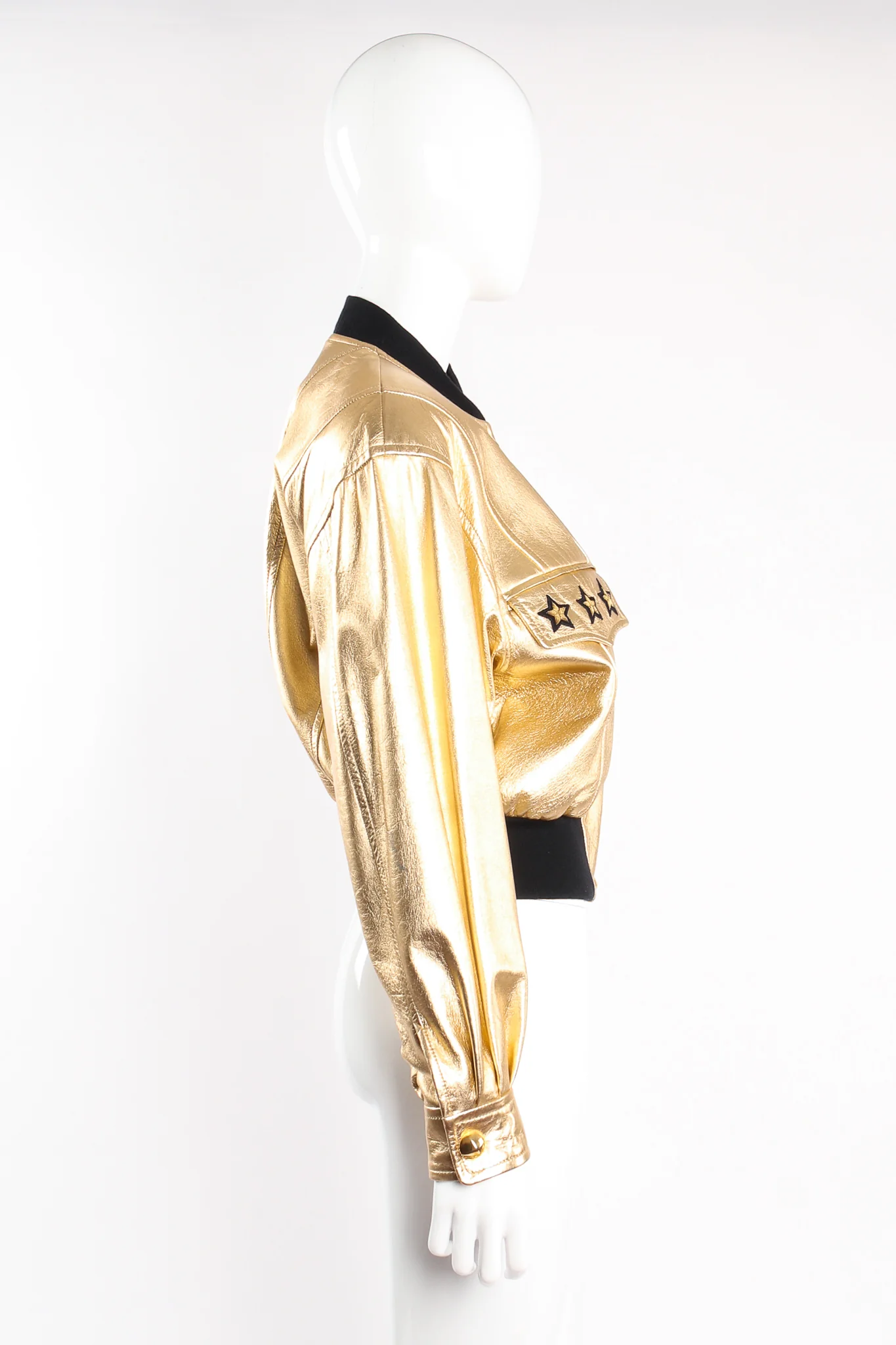 Gold Star Leather Bomber Jacket II - Image 4