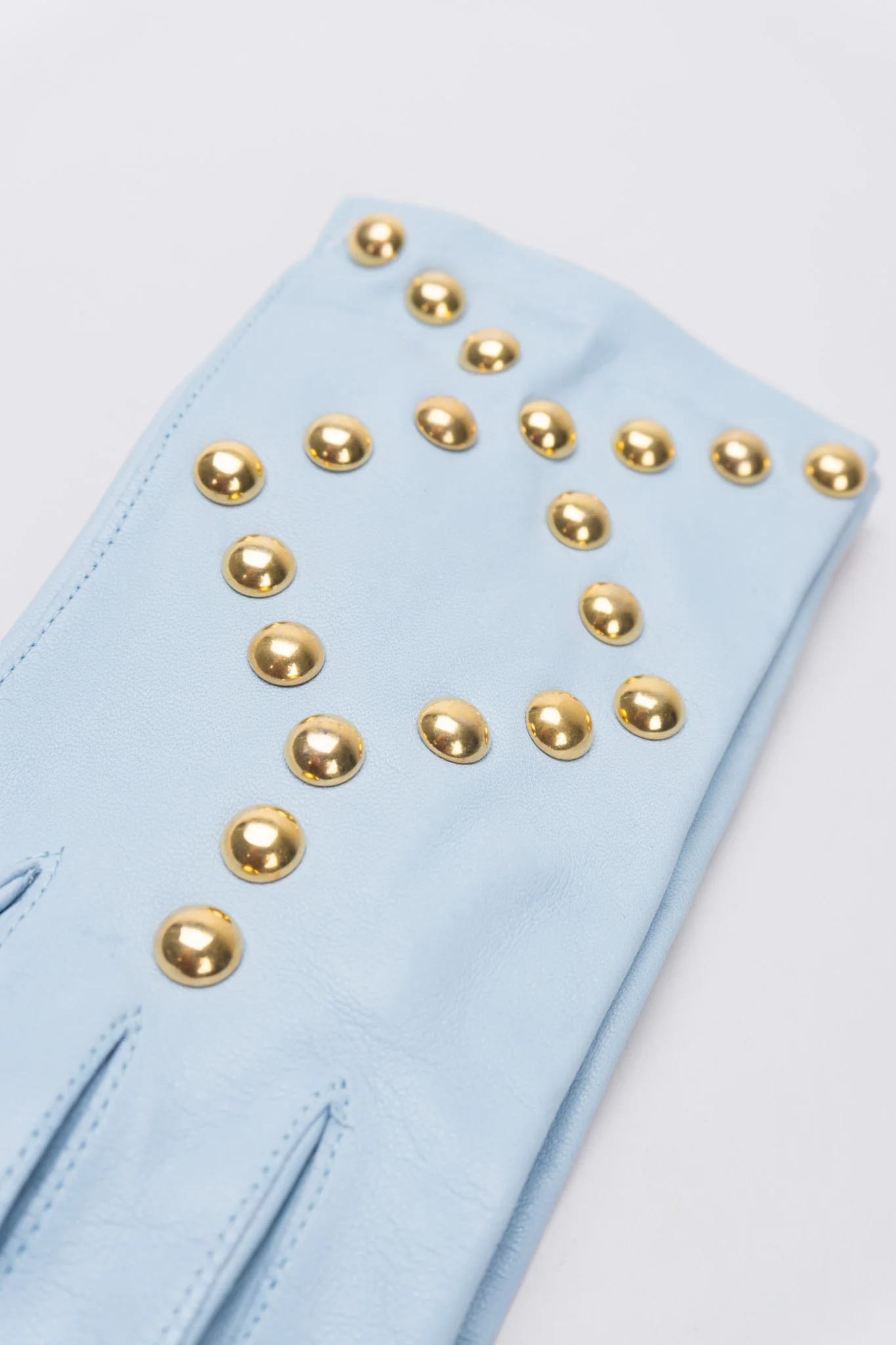 Gold Stud Leather Gloves - Image 4