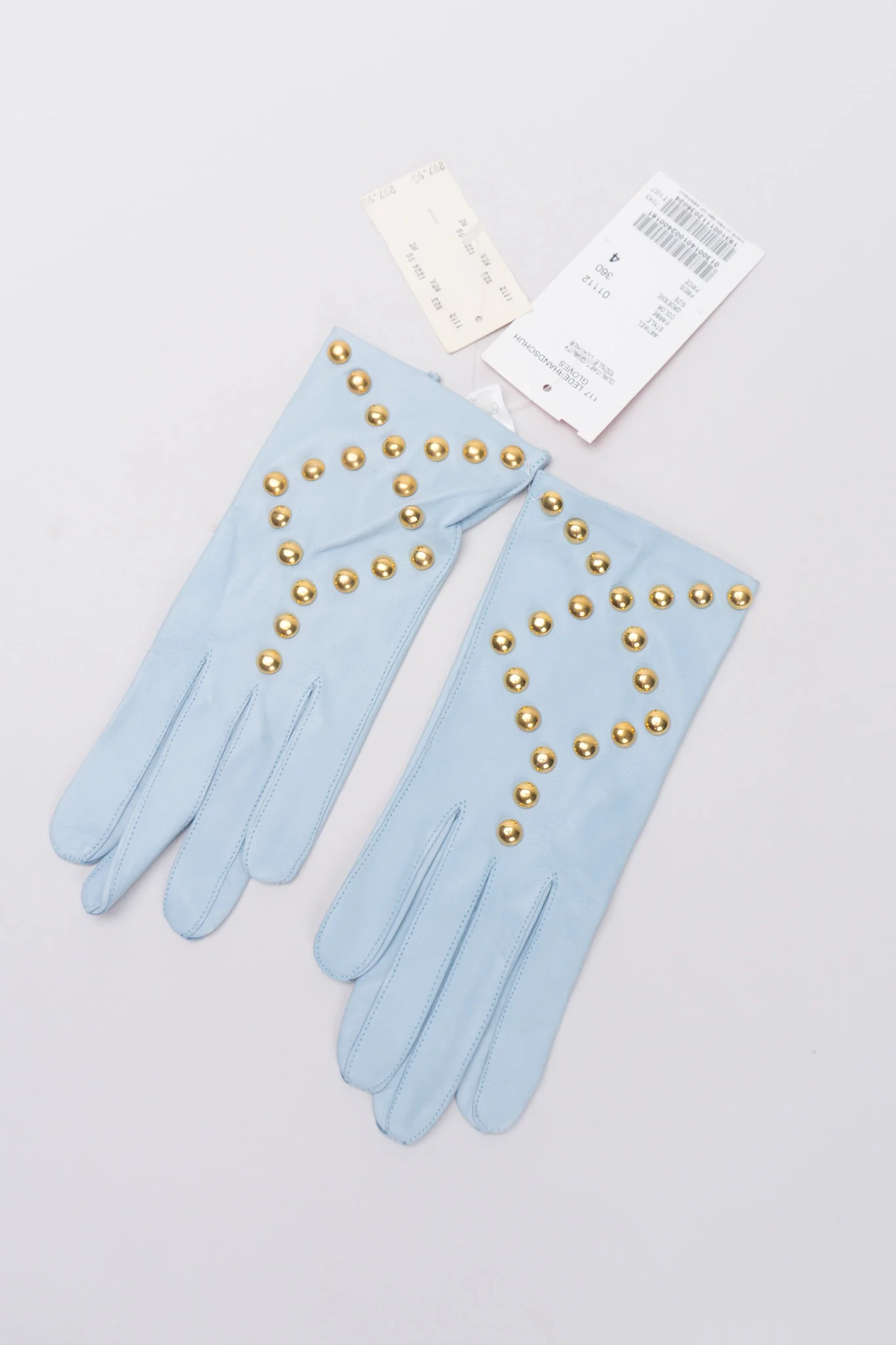 Gold Stud Leather Gloves - Image 5