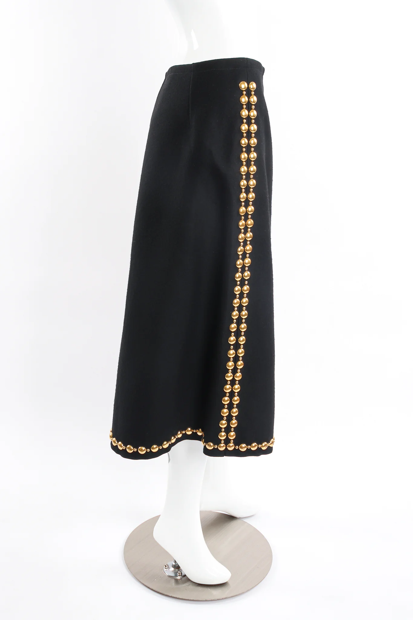 Gold-Studded Wrap Skirt - Image 2