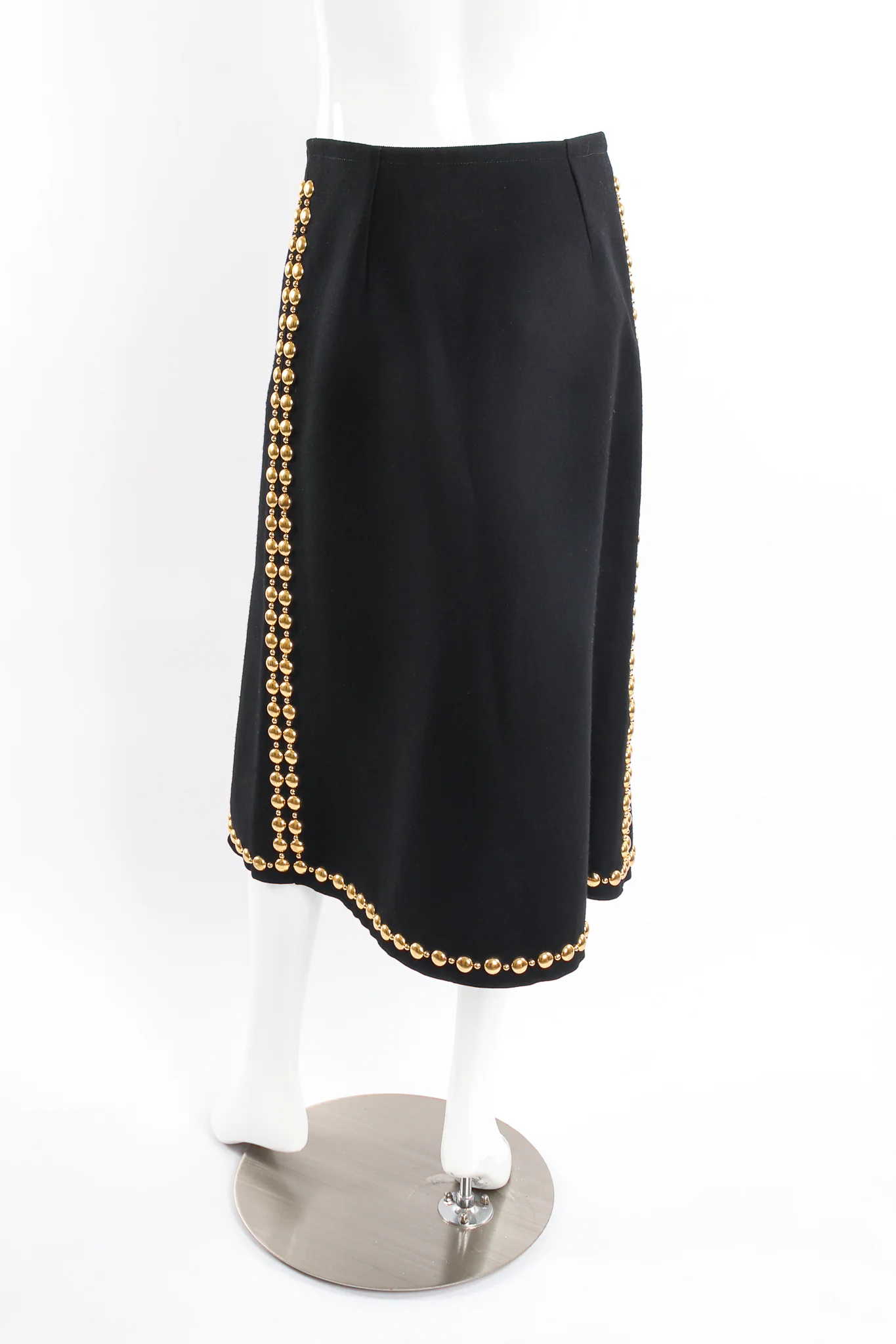 Gold-Studded Wrap Skirt - Image 3