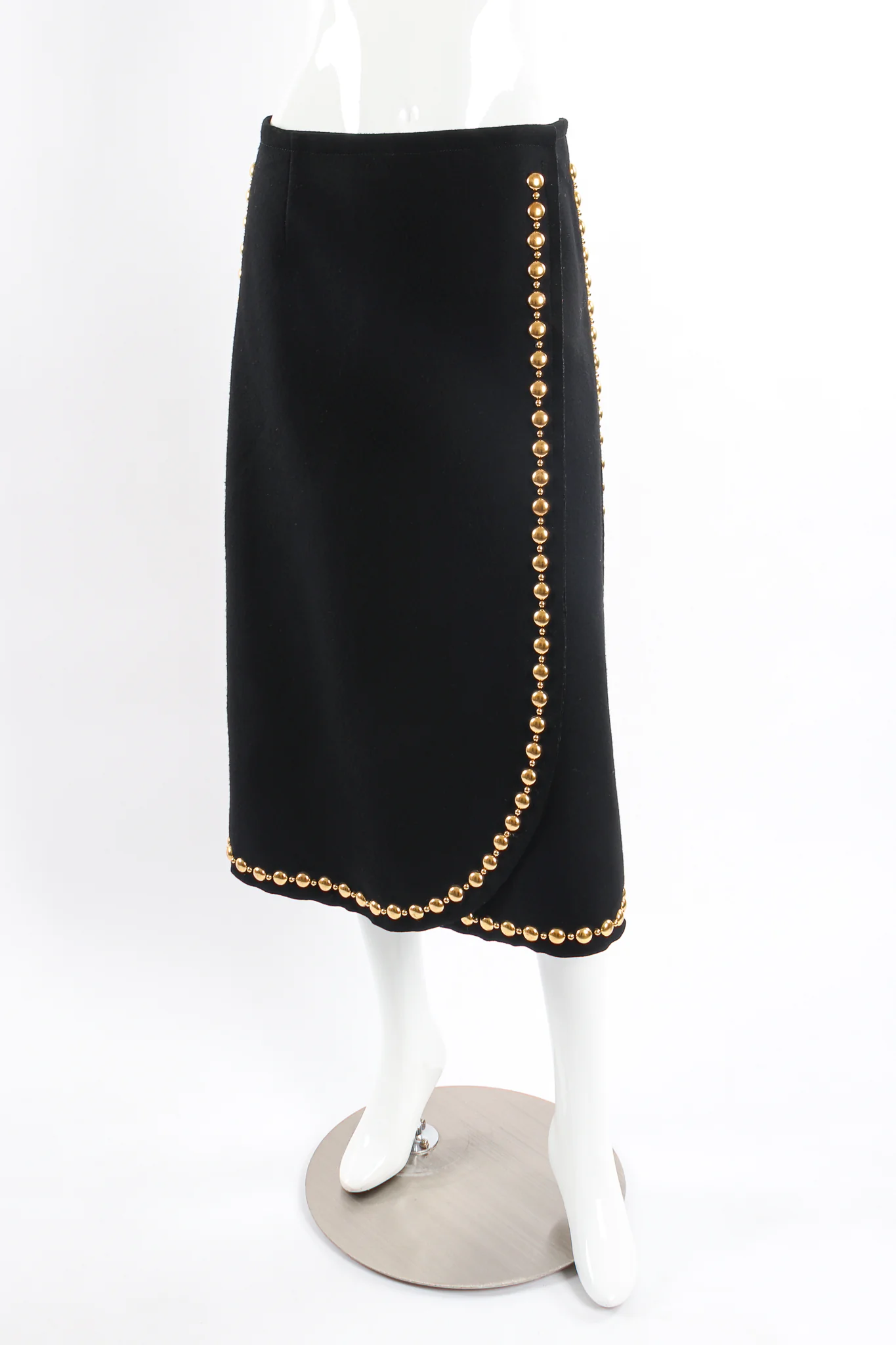 Gold-Studded Wrap Skirt - Image 5