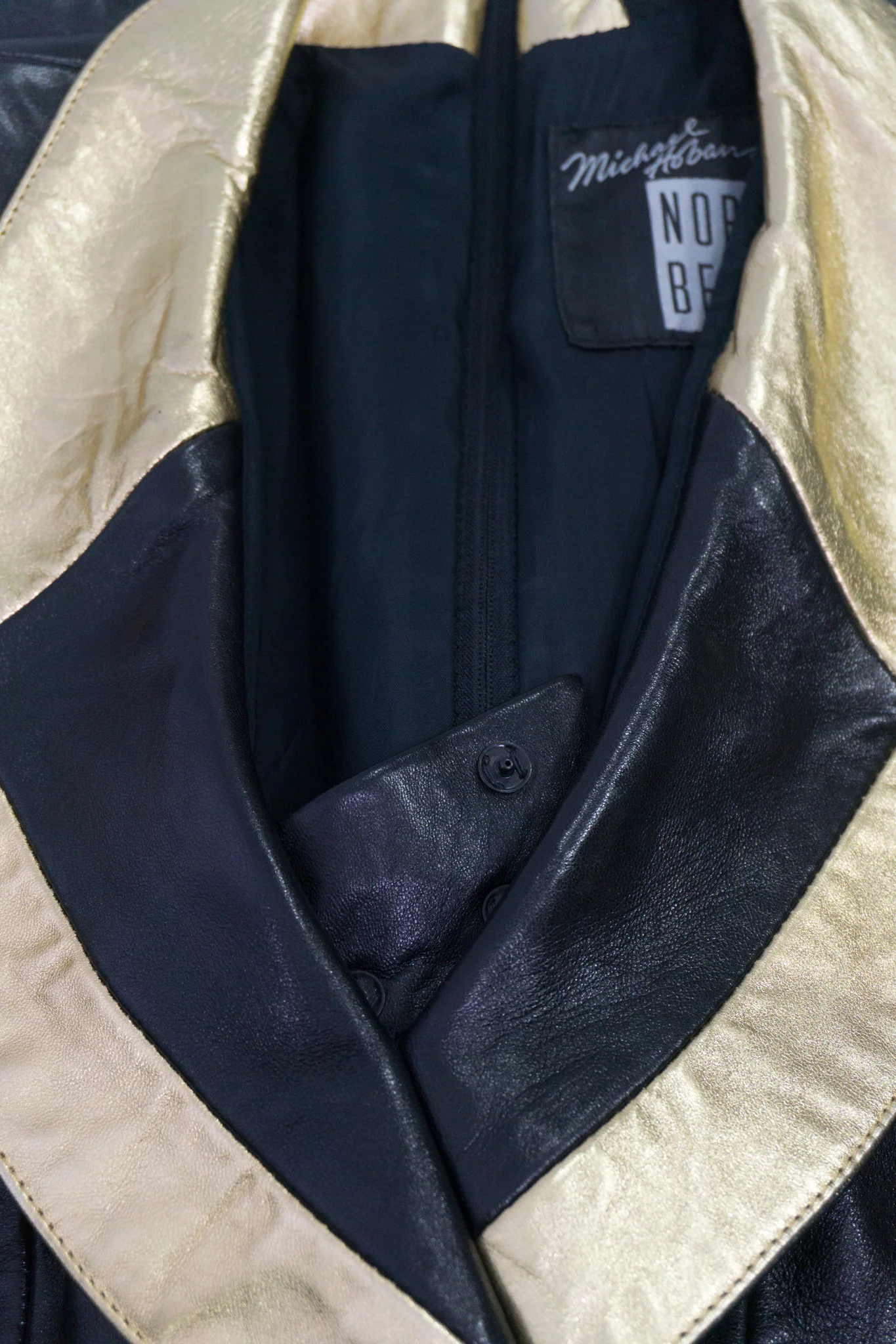 Gold Tipped Leather Dress - Image 9