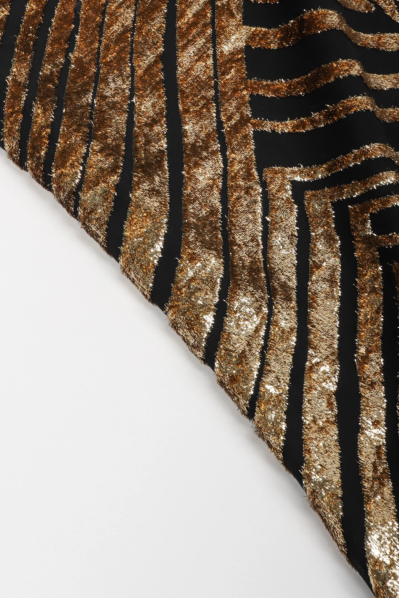 Gold Velvet Lamé Slipdress - Image 13