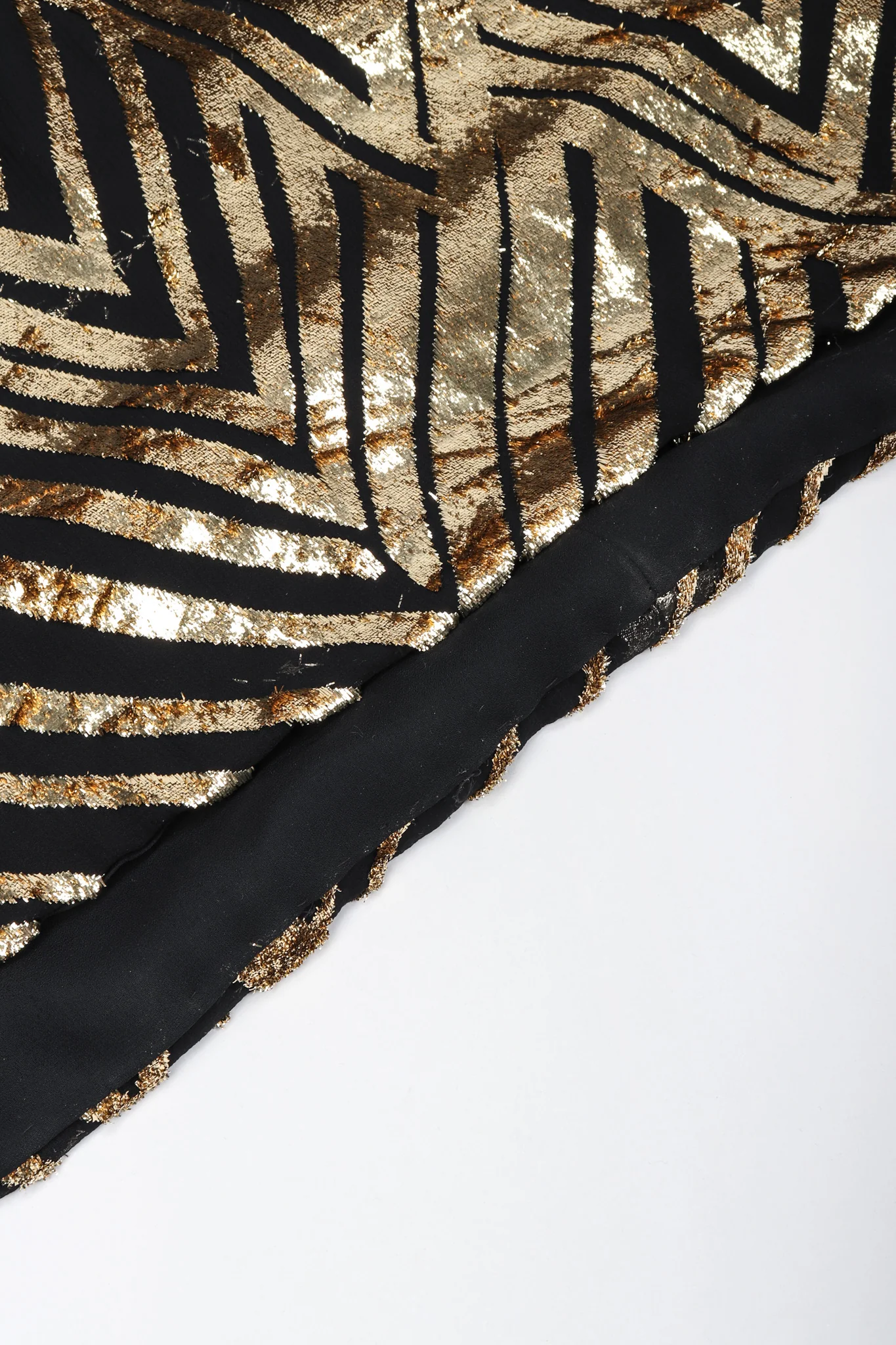 Gold Velvet Lamé Slipdress - Image 14