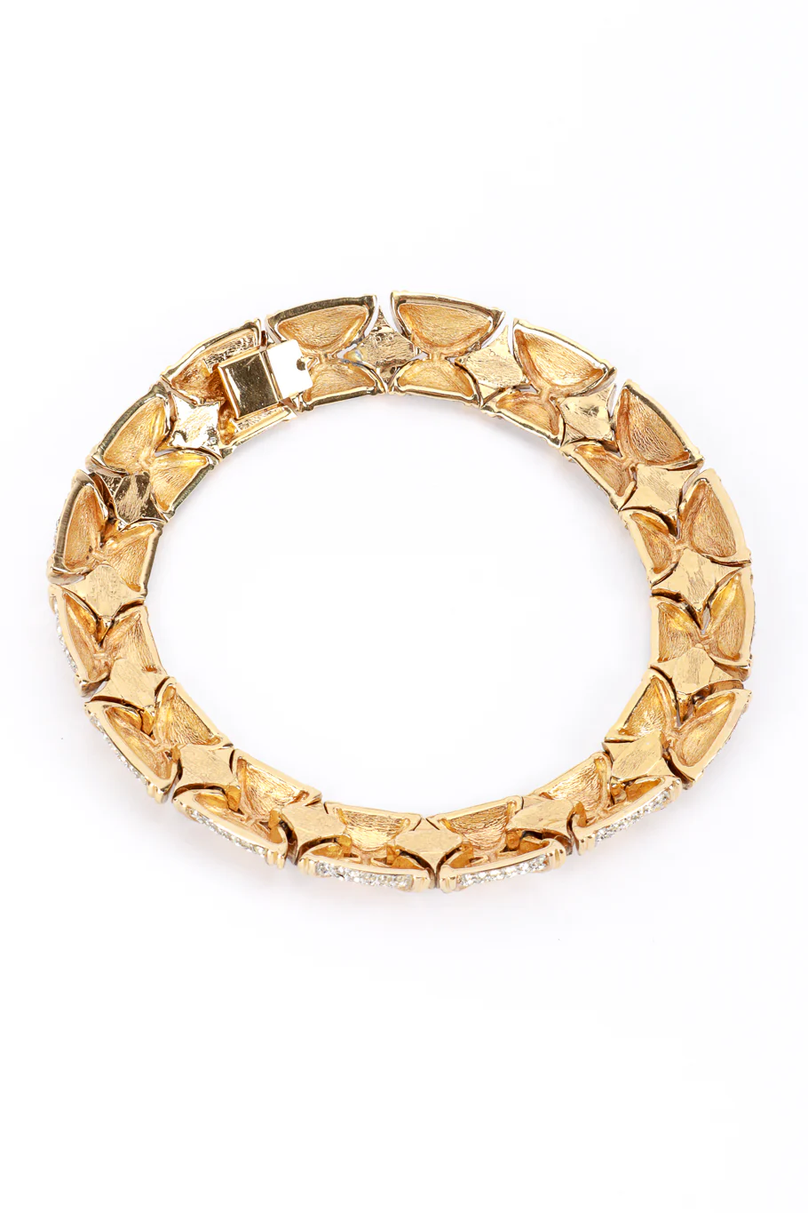 Golden Arc Crystal Contour Collar Necklace - Image 4