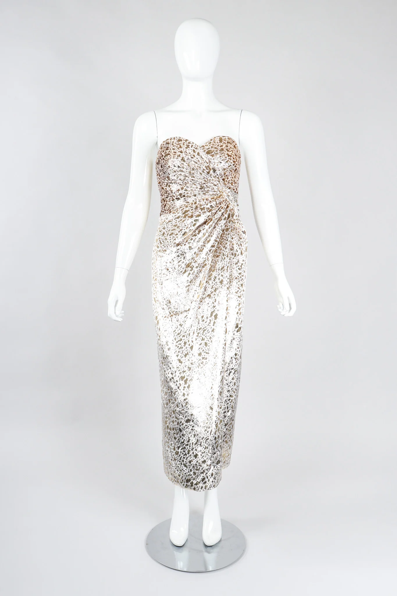 Golden Cheetah Strapless Sheath - Image 3