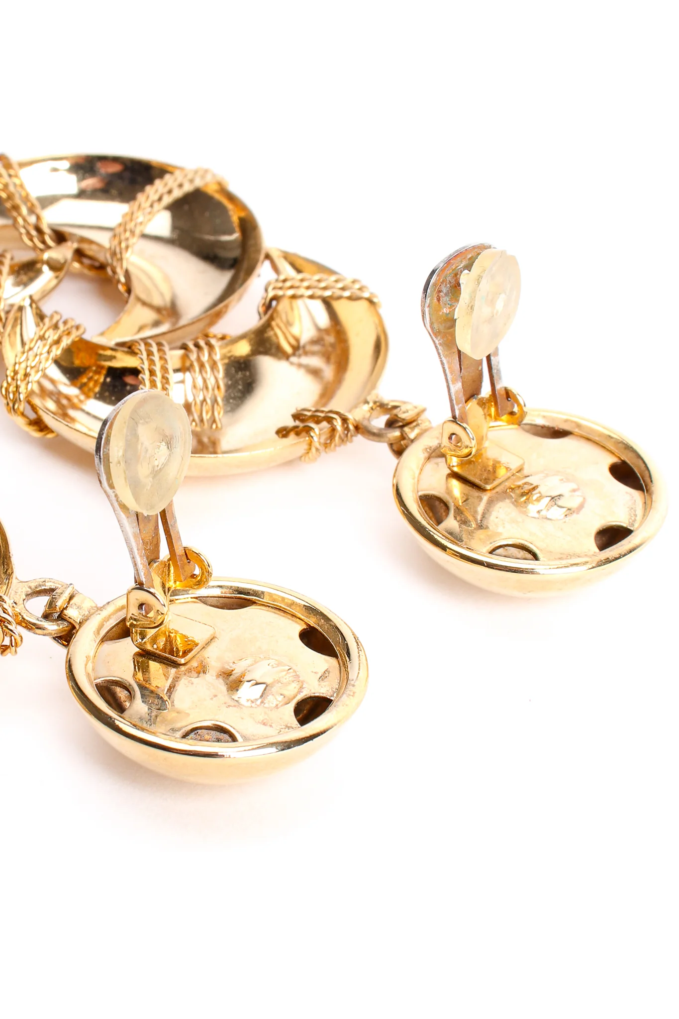 Golden Crescent Moon Earrings - Image 8