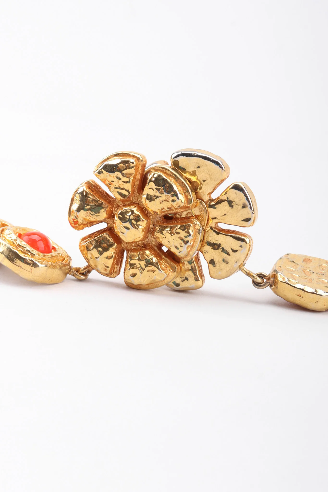 Golden Daisy Drop Earrings - Image 5