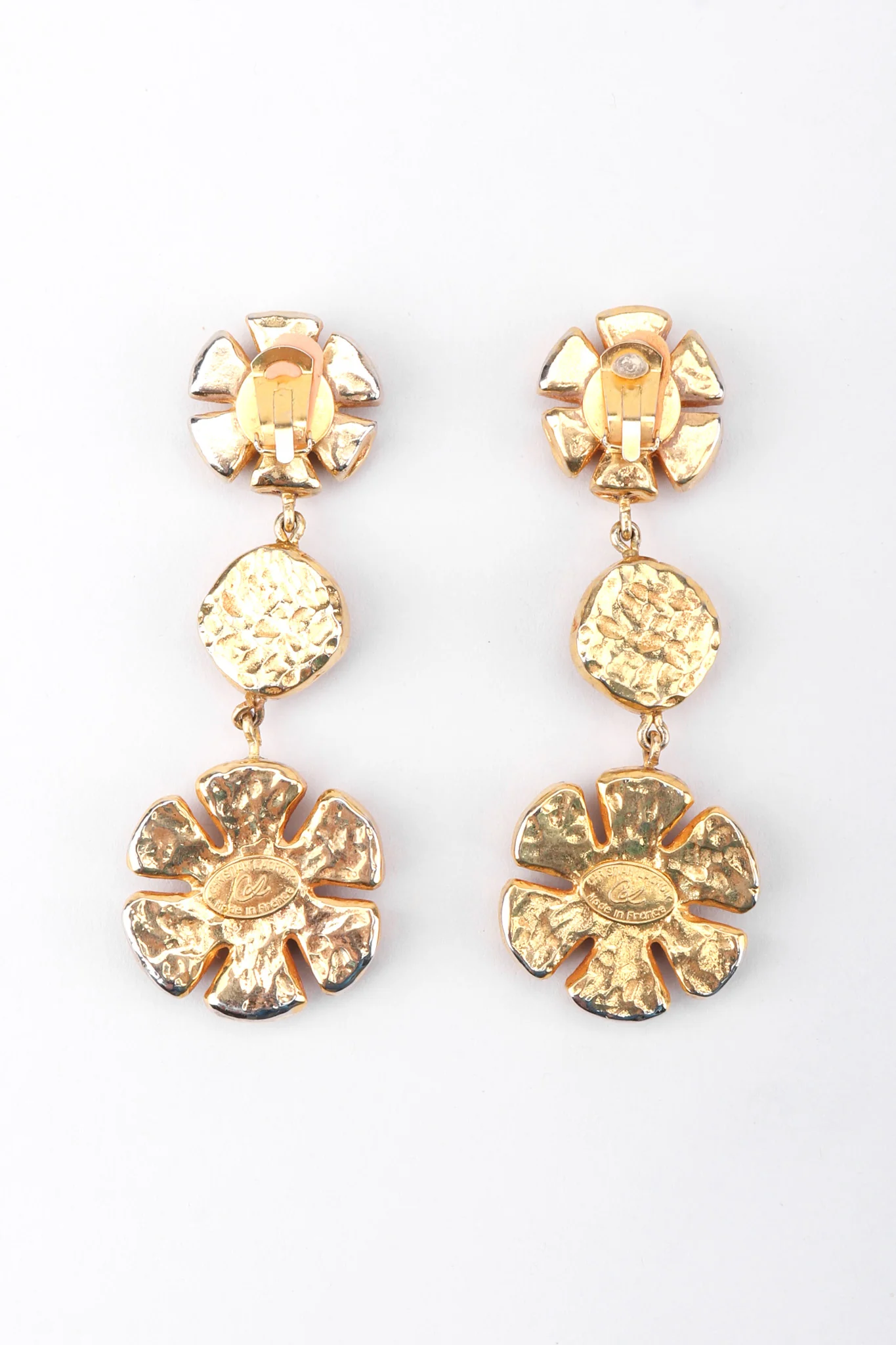 Golden Daisy Drop Earrings - Image 8