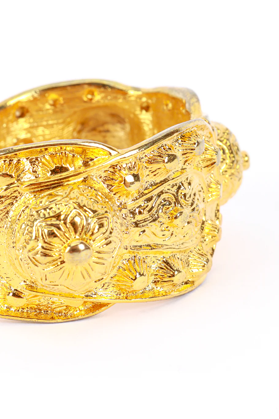 Golden Dome Buckle Bangle - Image 4