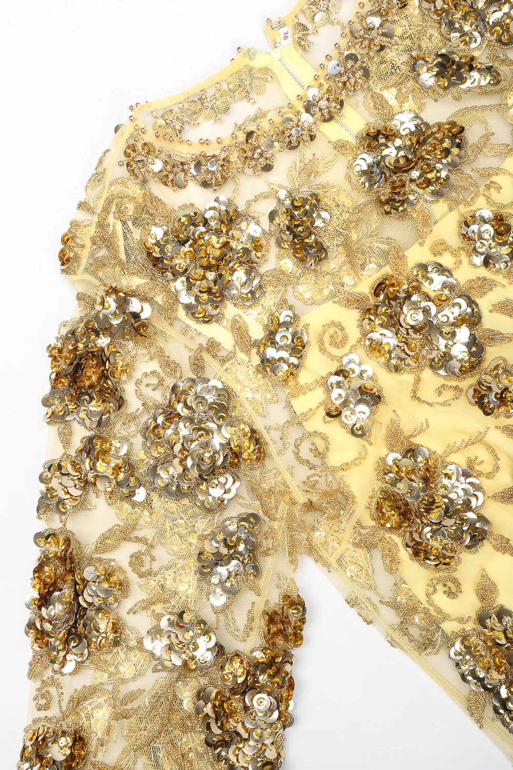 Golden Embellished Shift Dress - Image 6