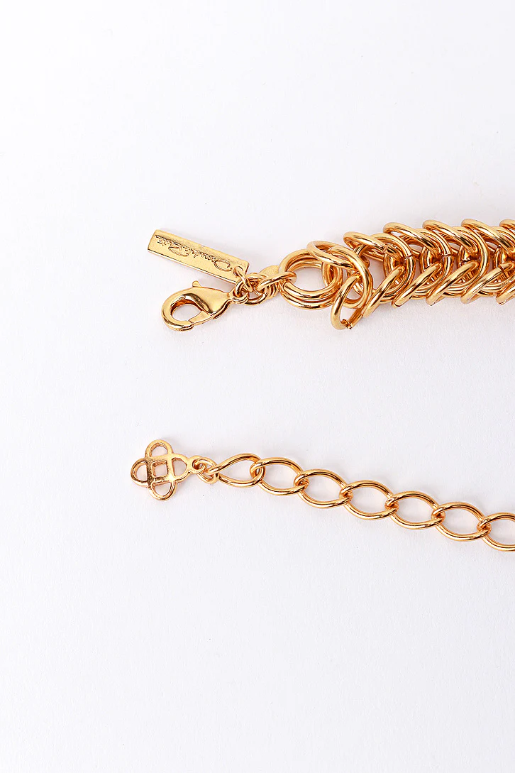 Golden Exoskeleton Collar Necklace - Image 4