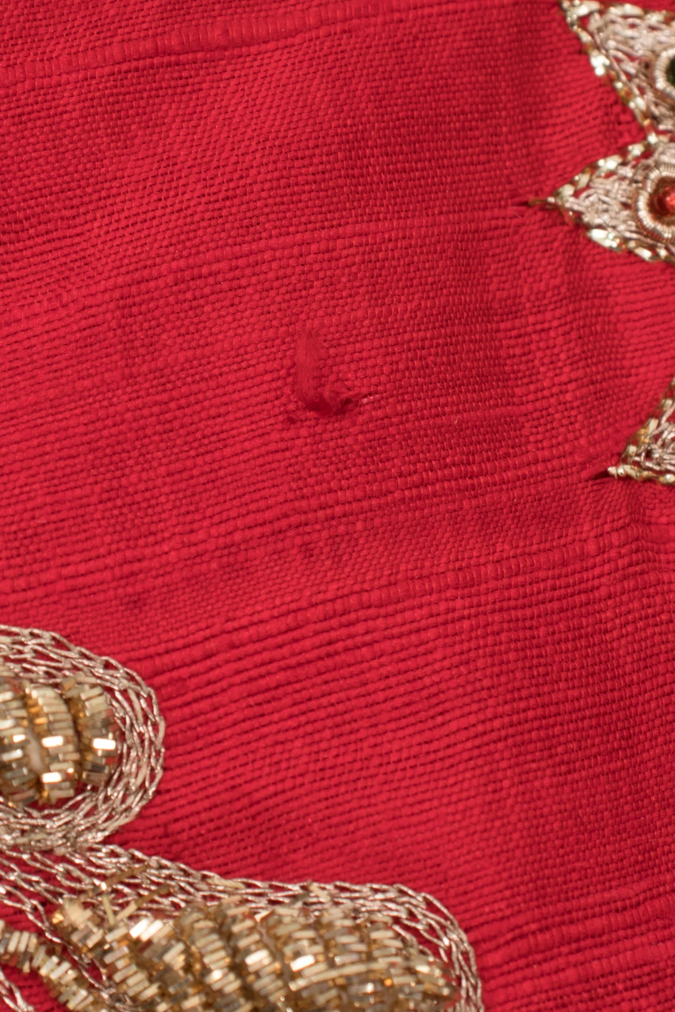 Golden Floral Embellished Silk Jacket - Image 18