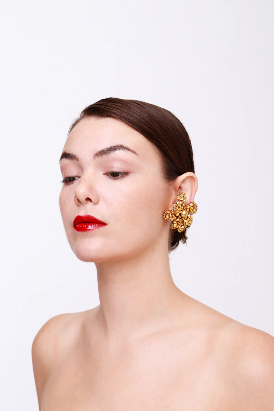Golden Flower Earrings - Image 2