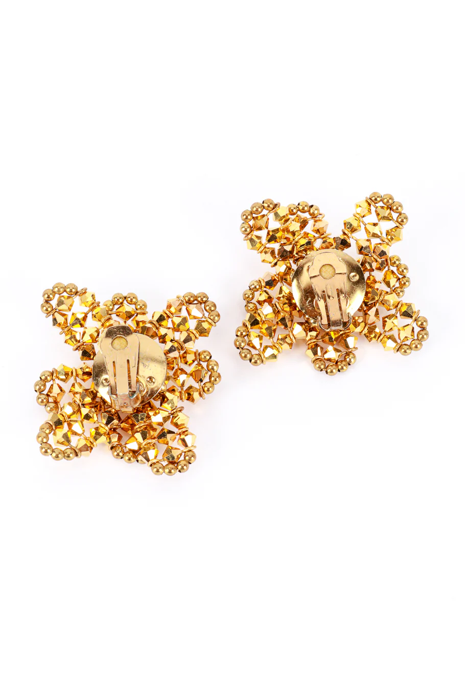 Golden Flower Earrings - Image 4