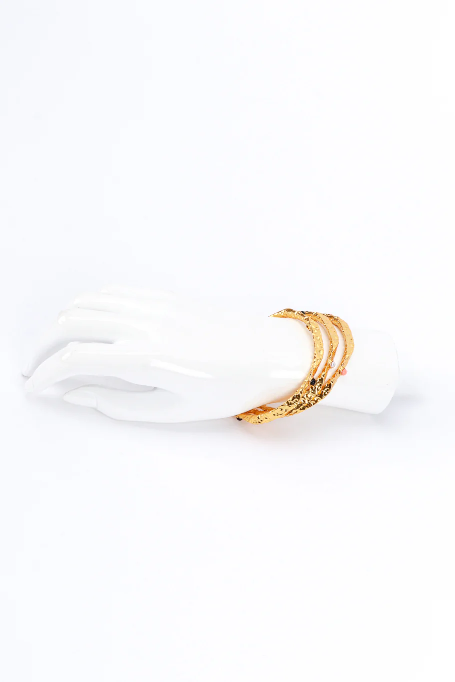 Golden Hammered Bangle Set - Image 2